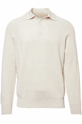 Versatile Stretch Winter Comfort English Rib Polo Sweater