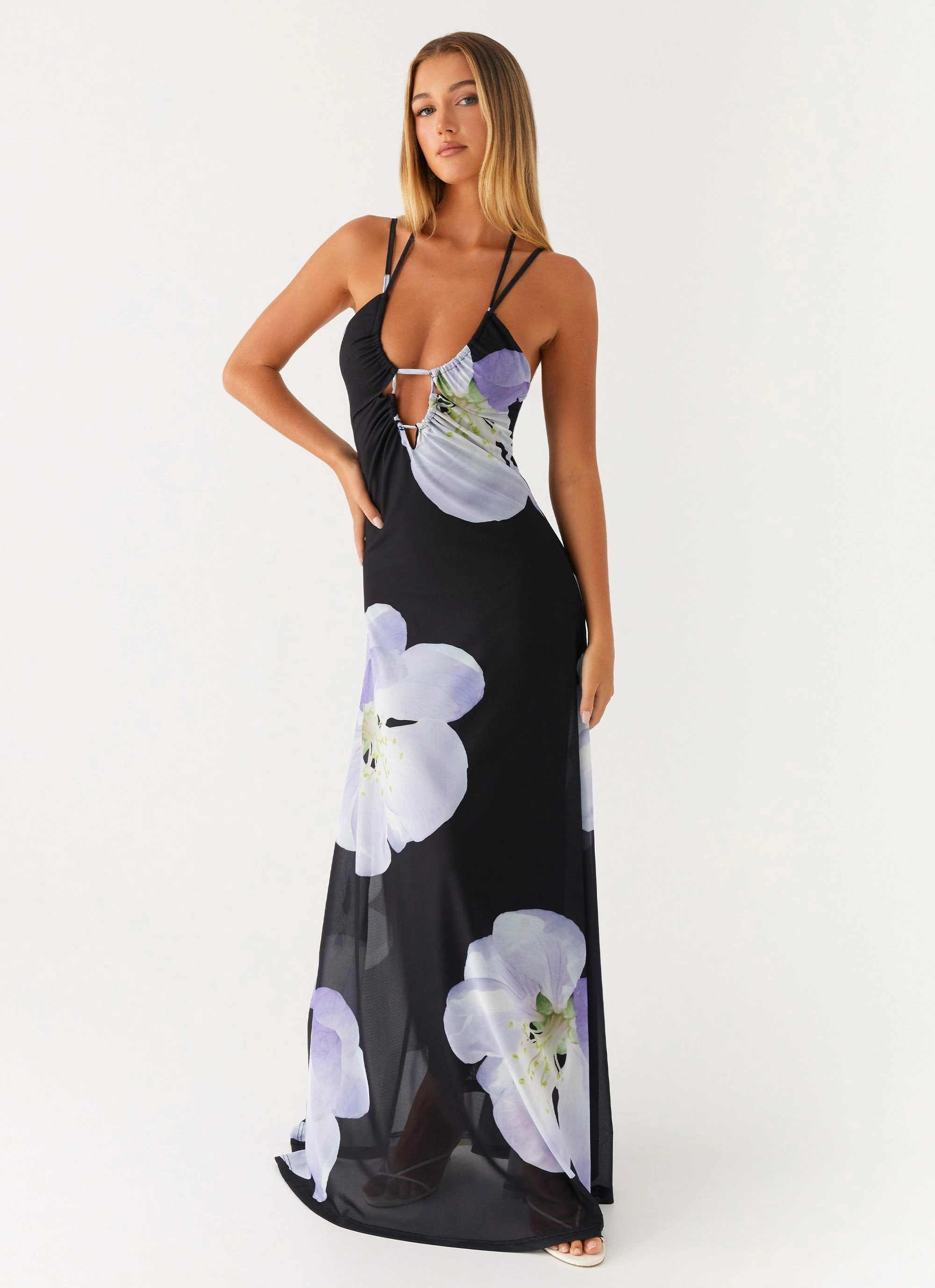Versatile Comfort Wear Enrika Maxi Dress - Flower Print