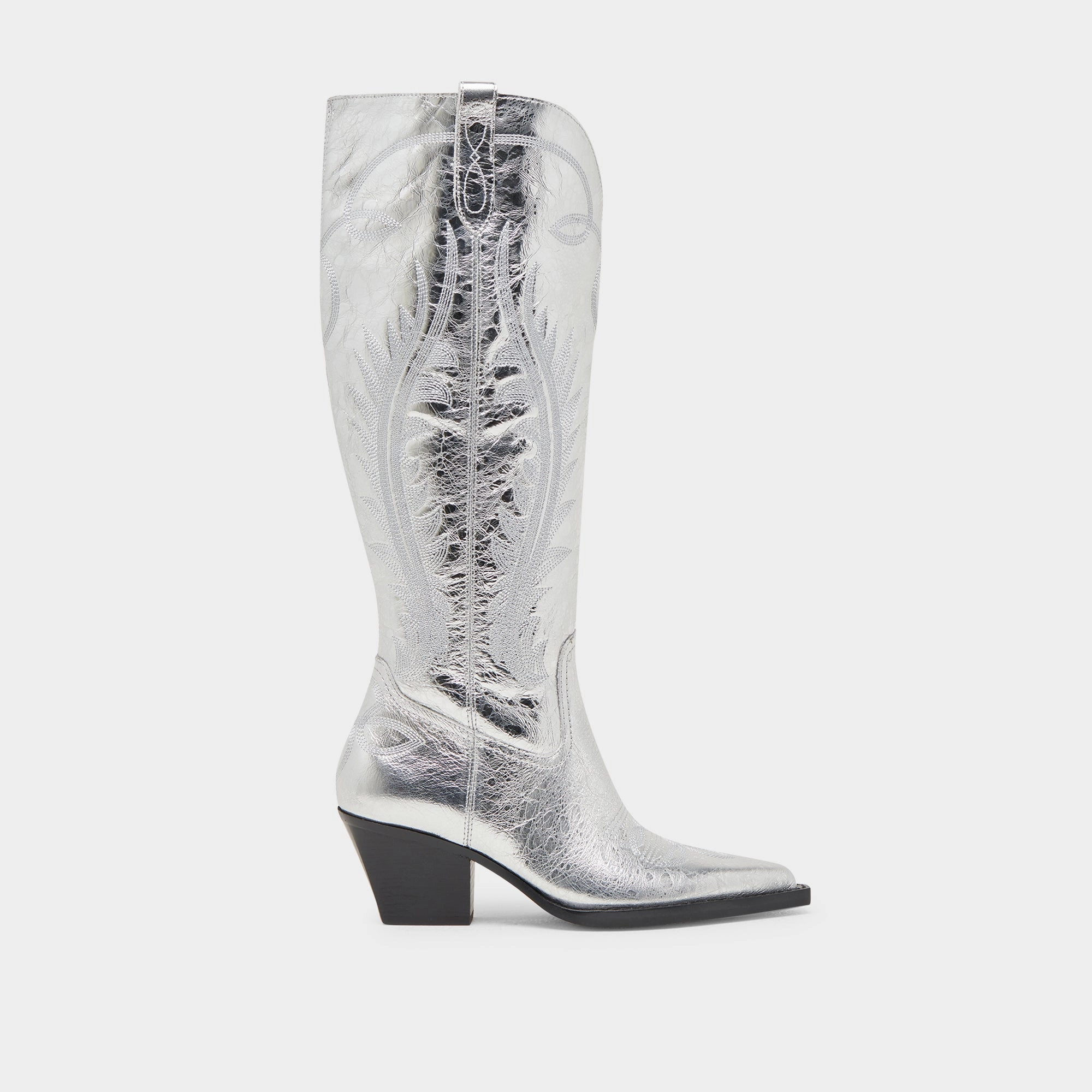 RYATT EXTRA WIDE CALF BOOTS SILVER DISTRESSED LEATHER Padded Liner Quick Drying Stylish Explorer