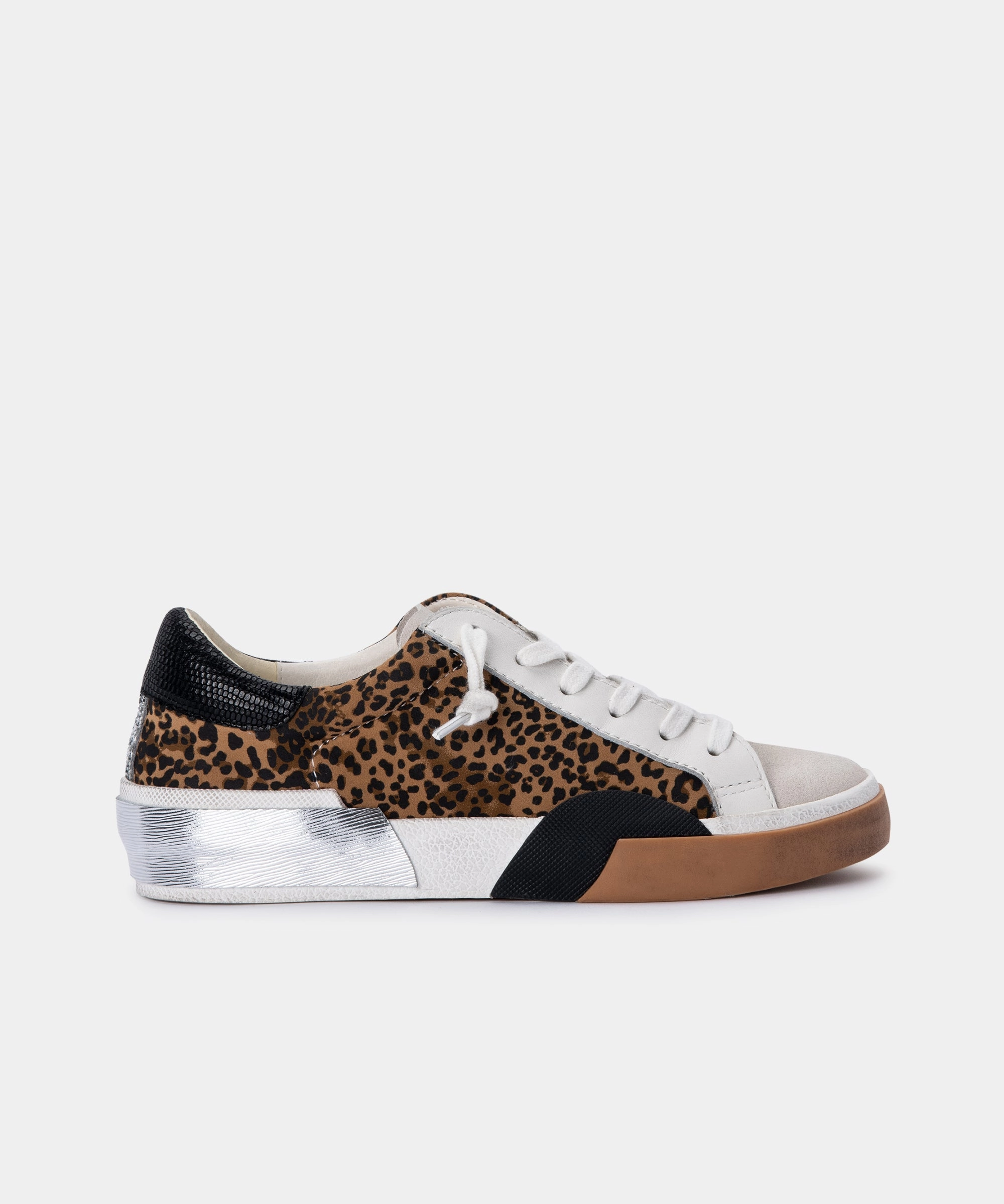 ZINA SNEAKERS TAN BLACK DUSTED LEOPARD SUEDE Running Comfort Style Routine
