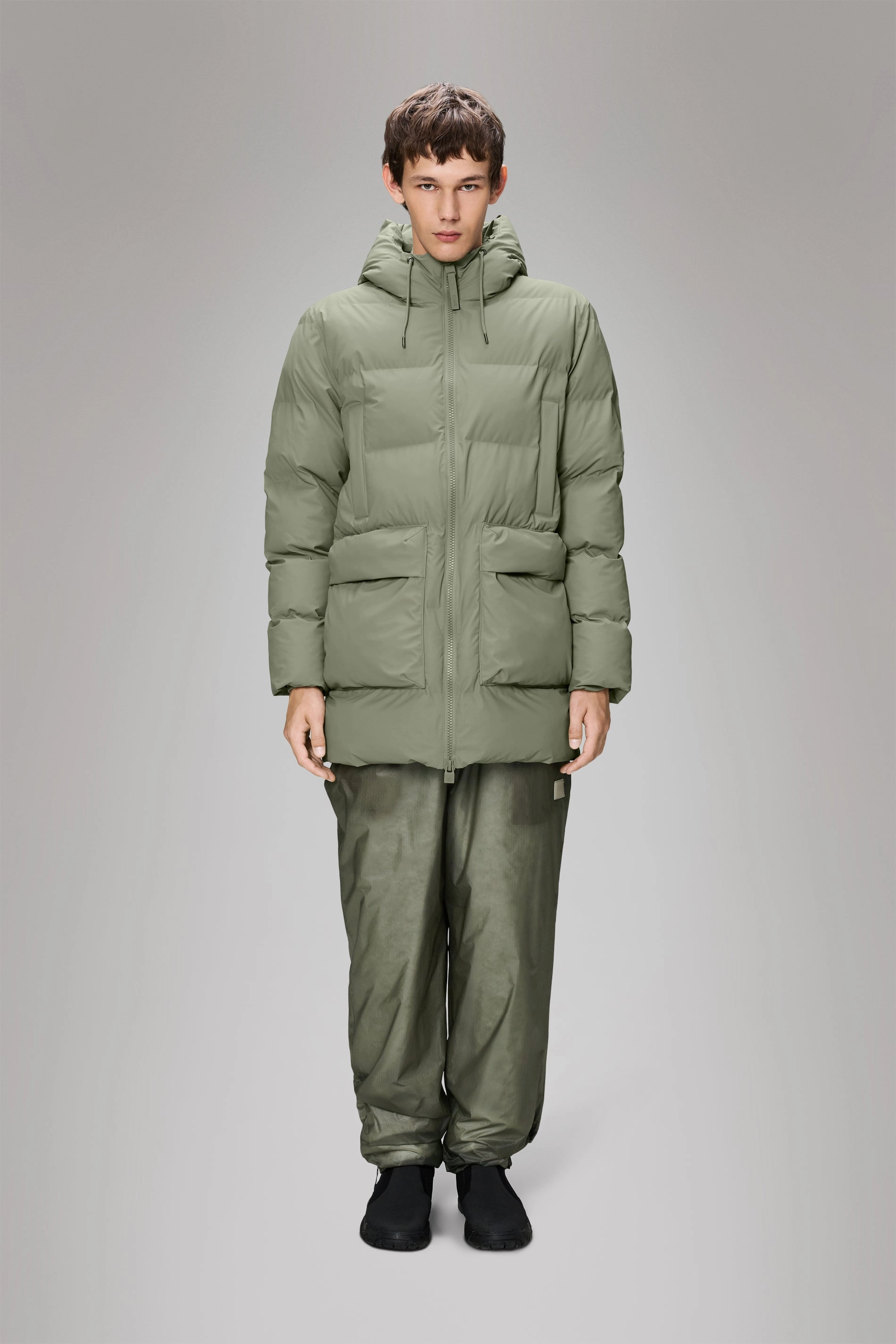 WaterResistantCoating Alta Long Puffer Cargo Jacket