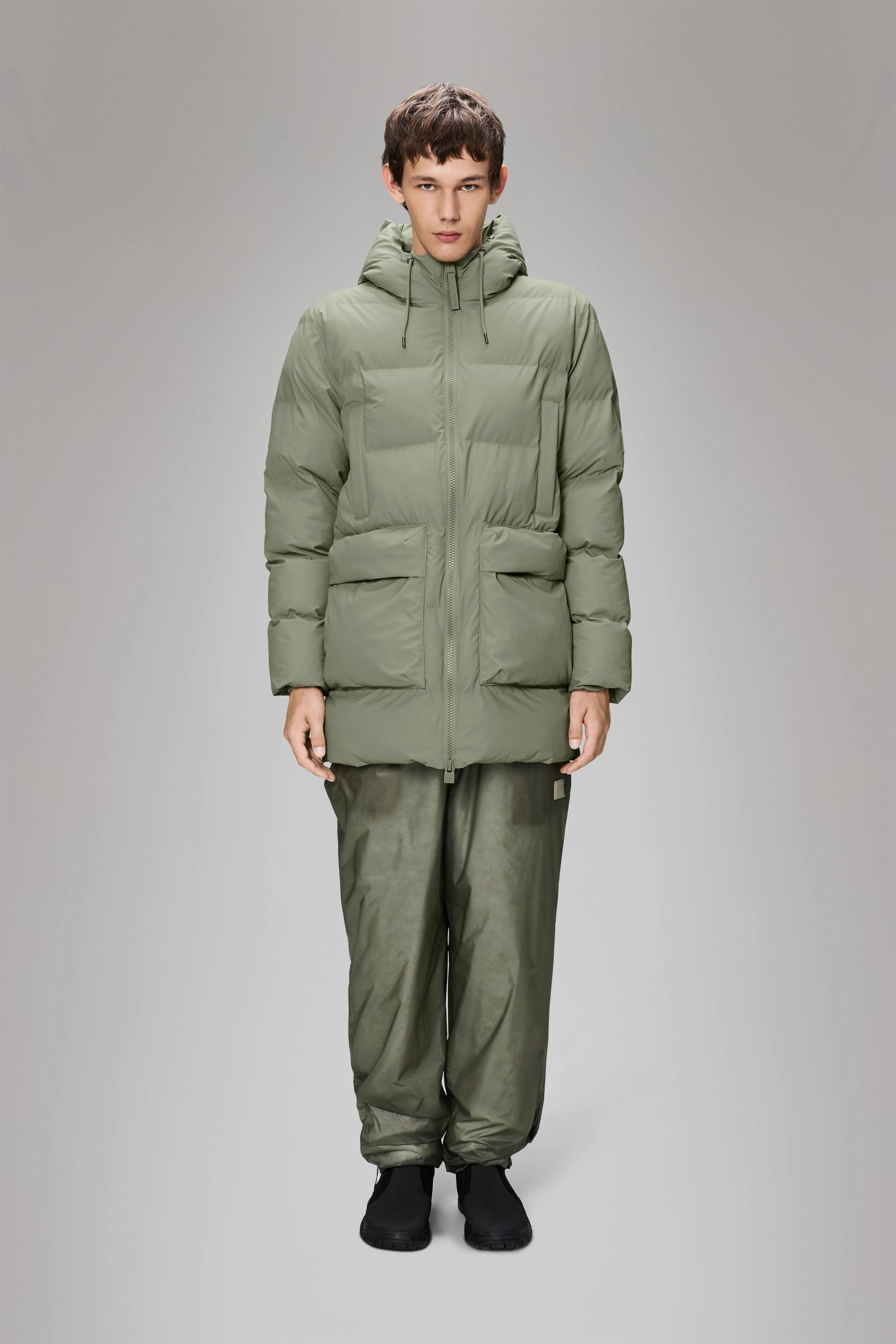 Alta Long Puffer Cargo Jacket Ergonomic Shoulder Design