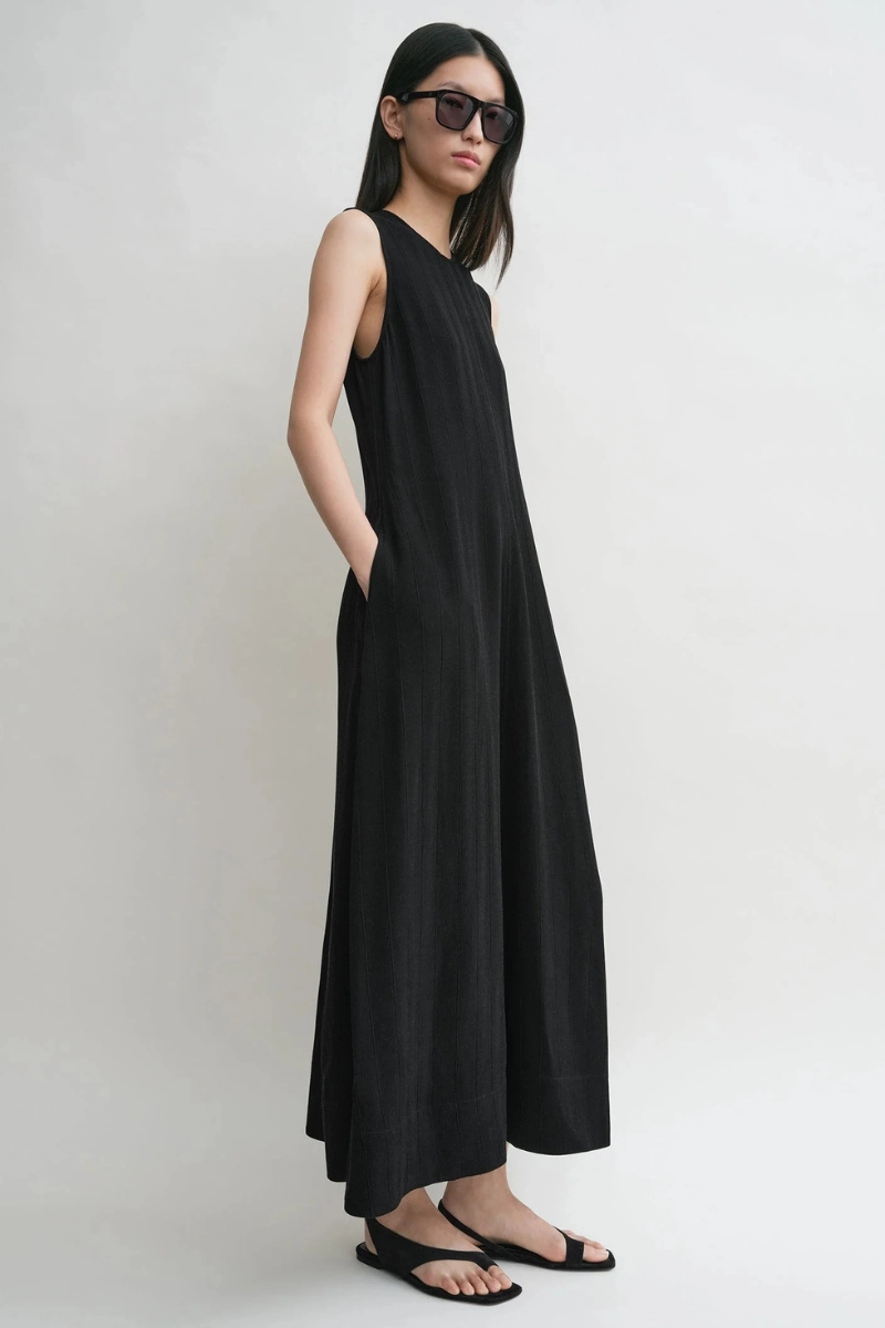 Woven Stripe Dress Trendy Layer