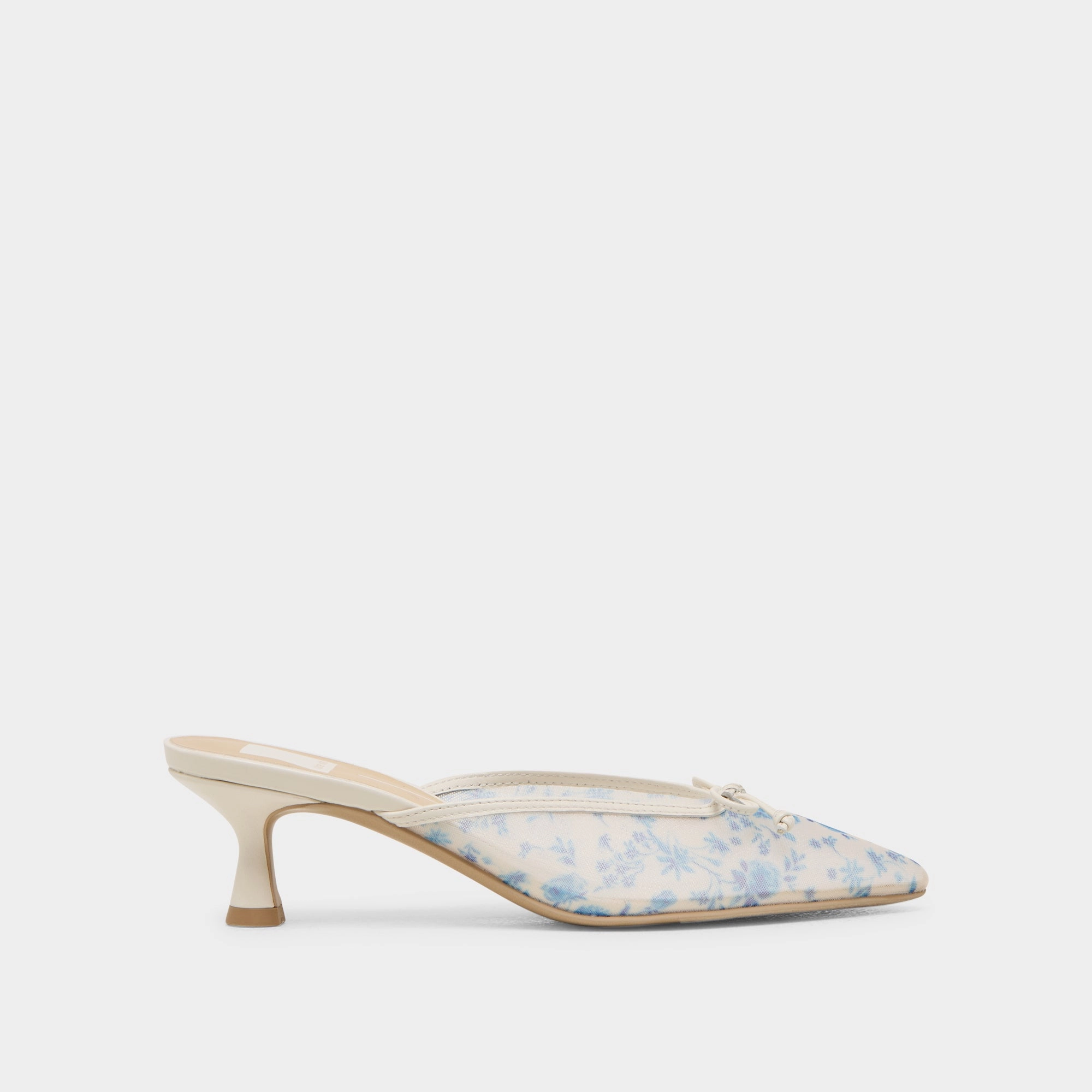 Wedding Booties Final Touch CLEO HEELS BLUE FLORAL MESH