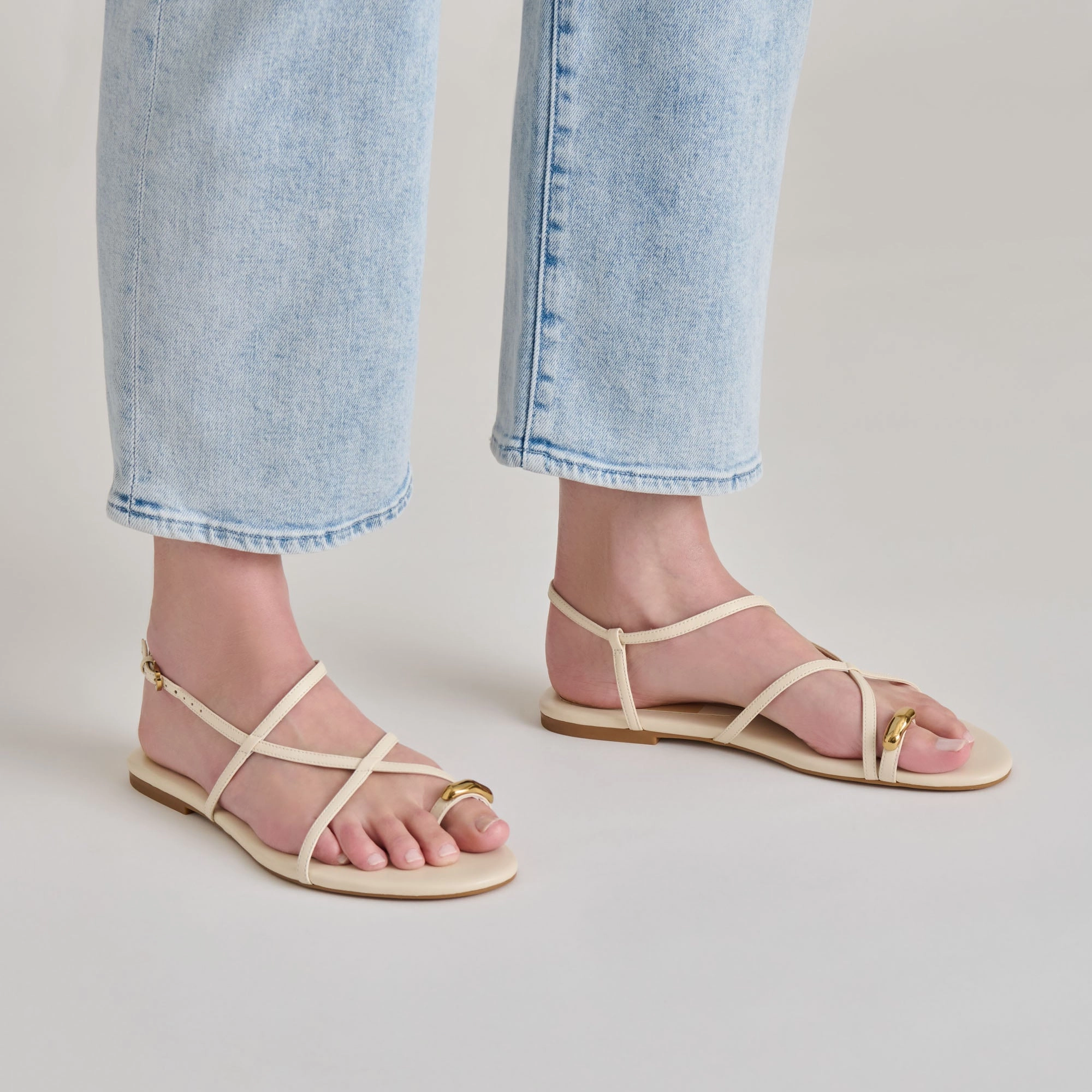 All-Age Fit Slip Off KESHA SANDALS BONE LEATHER