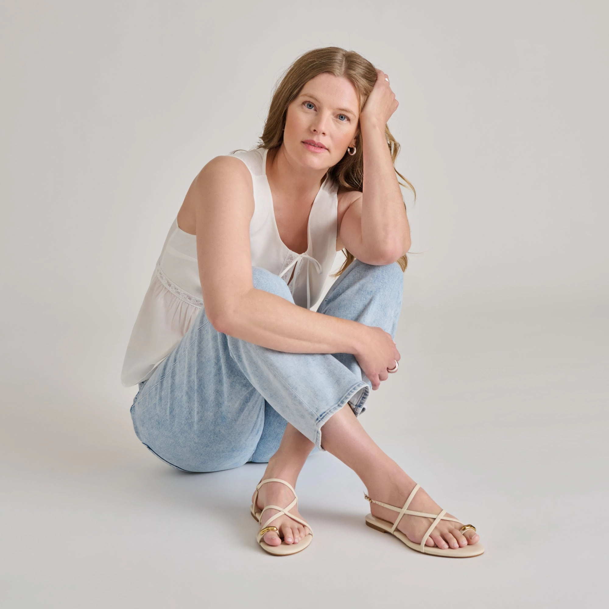 Comfortable Adventure Shoes Travel Light KESHA SANDALS BONE LEATHER