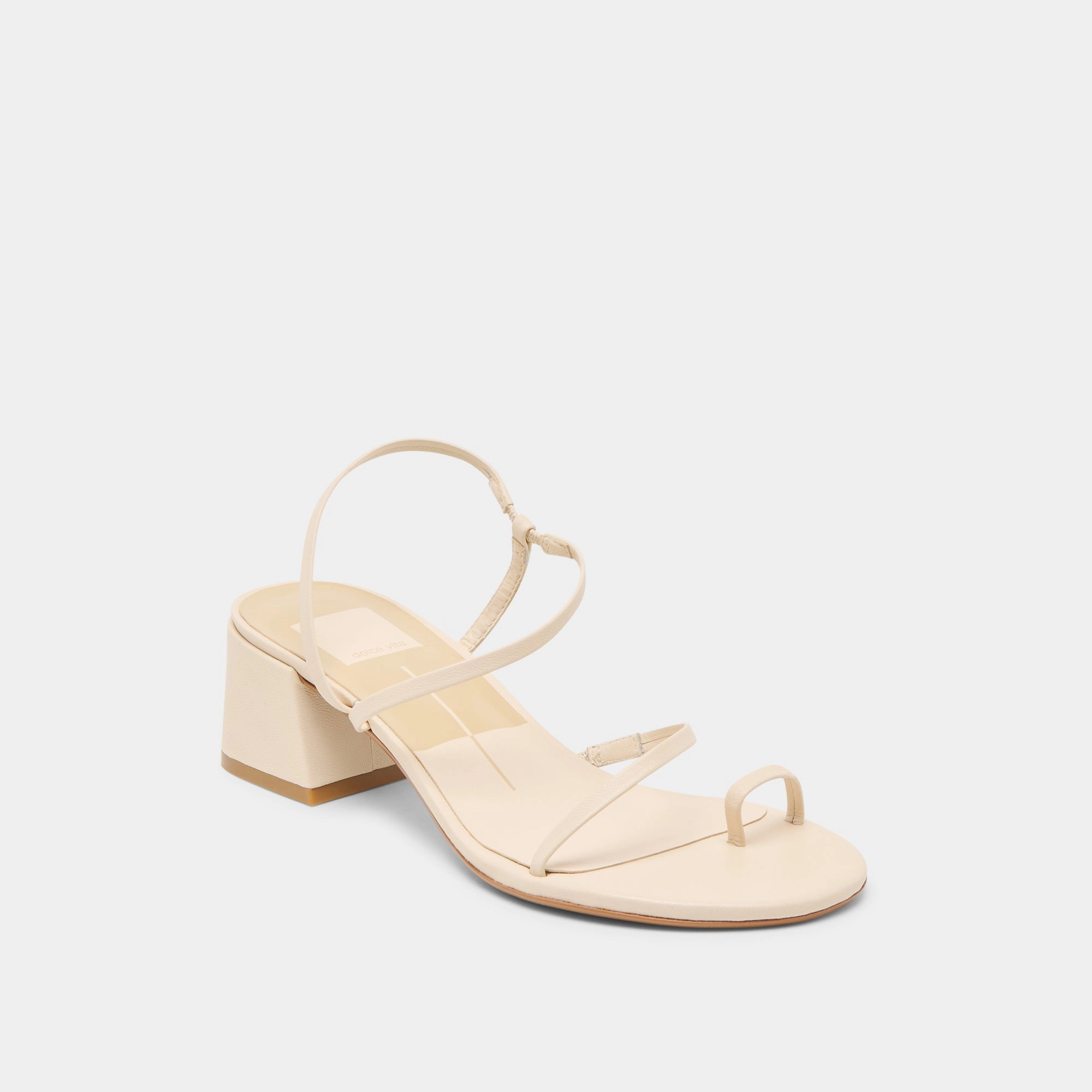 Comfy Fit TRINI HEELS CREME LEATHER