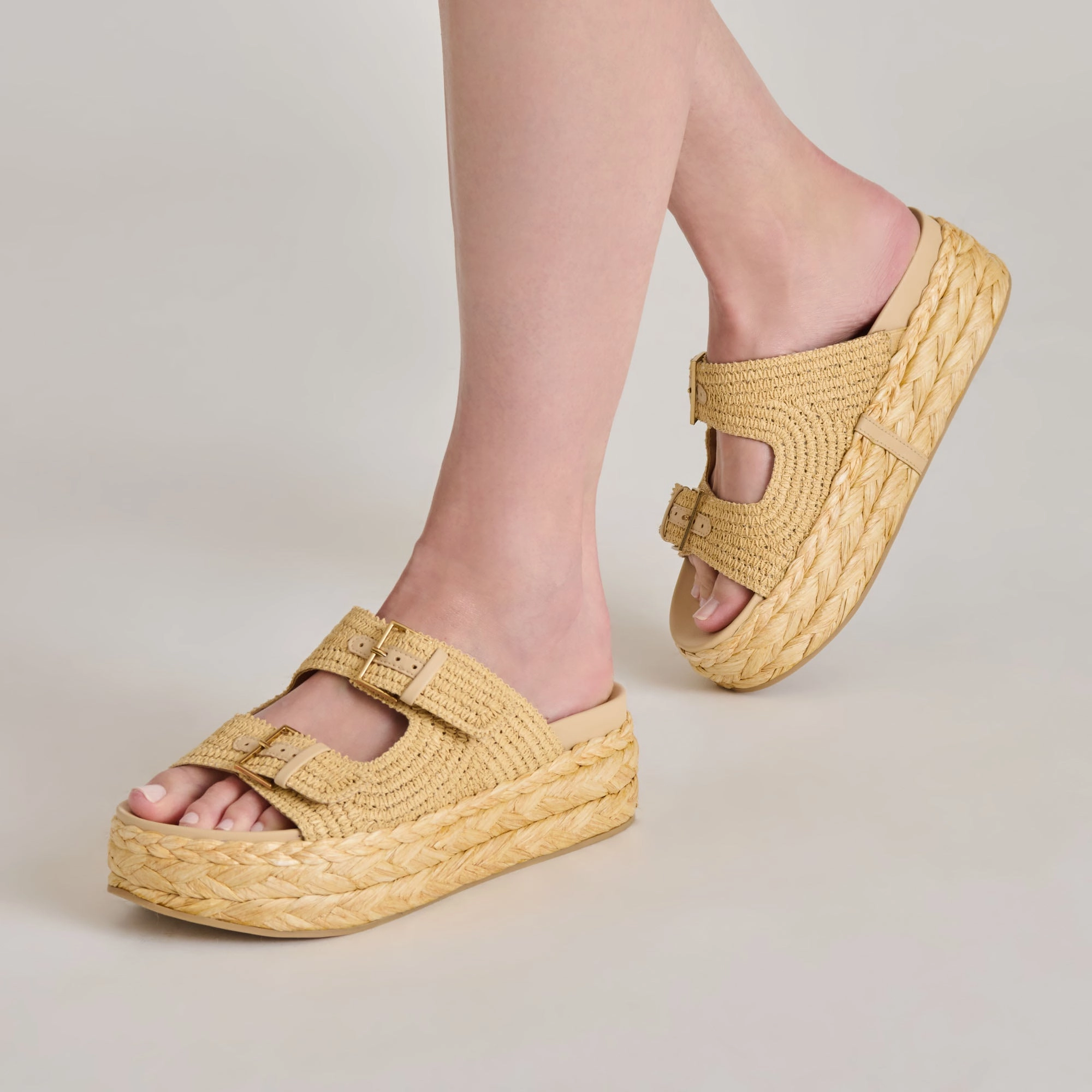 Chic Motion FALYN SANDALS LT NATURAL WOVEN RAFFIA
