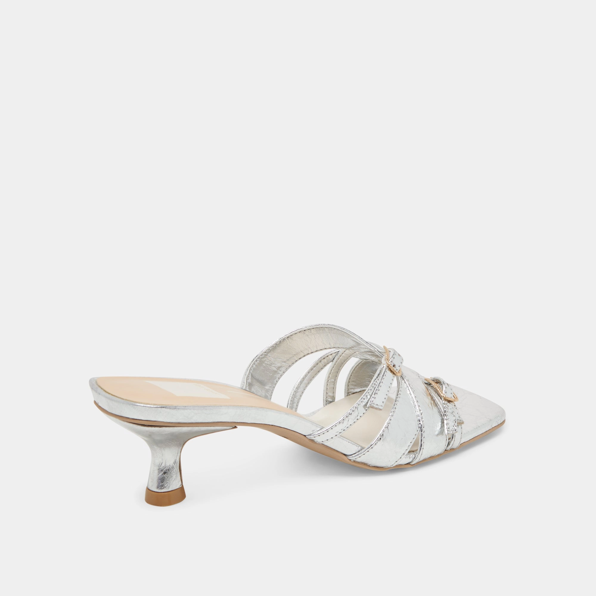Limited Drop BRYANT HEELS SILVER DISTRESSED LEATHER