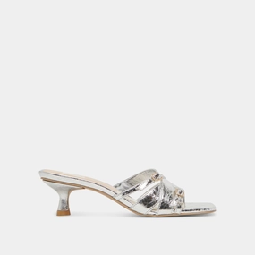 Romantic Glow Heroine Spark BRYANT HEELS SILVER DISTRESSED LEATHER
