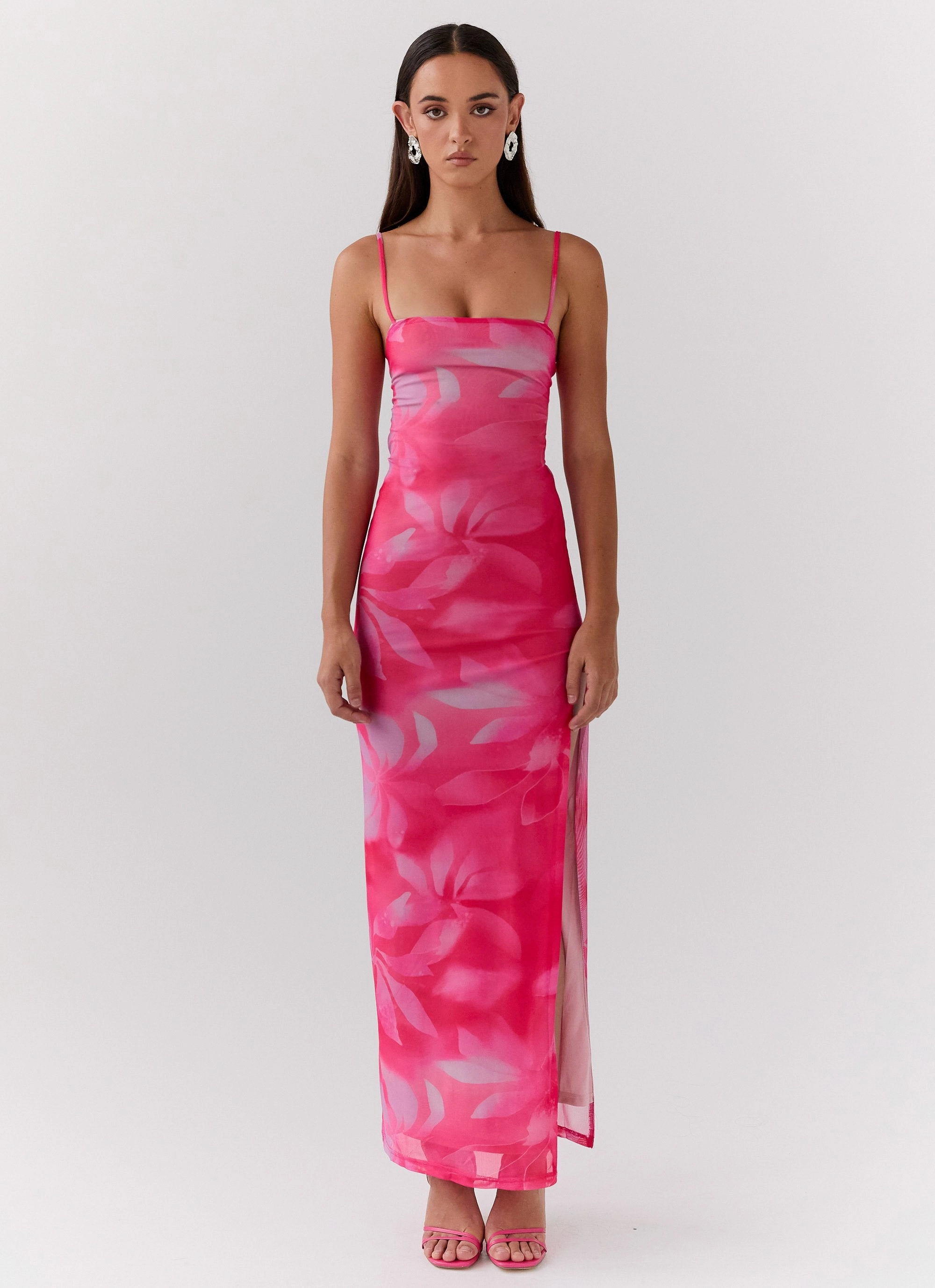 effortless grace Life In Pink Maxi Dress - Abstract Bloom