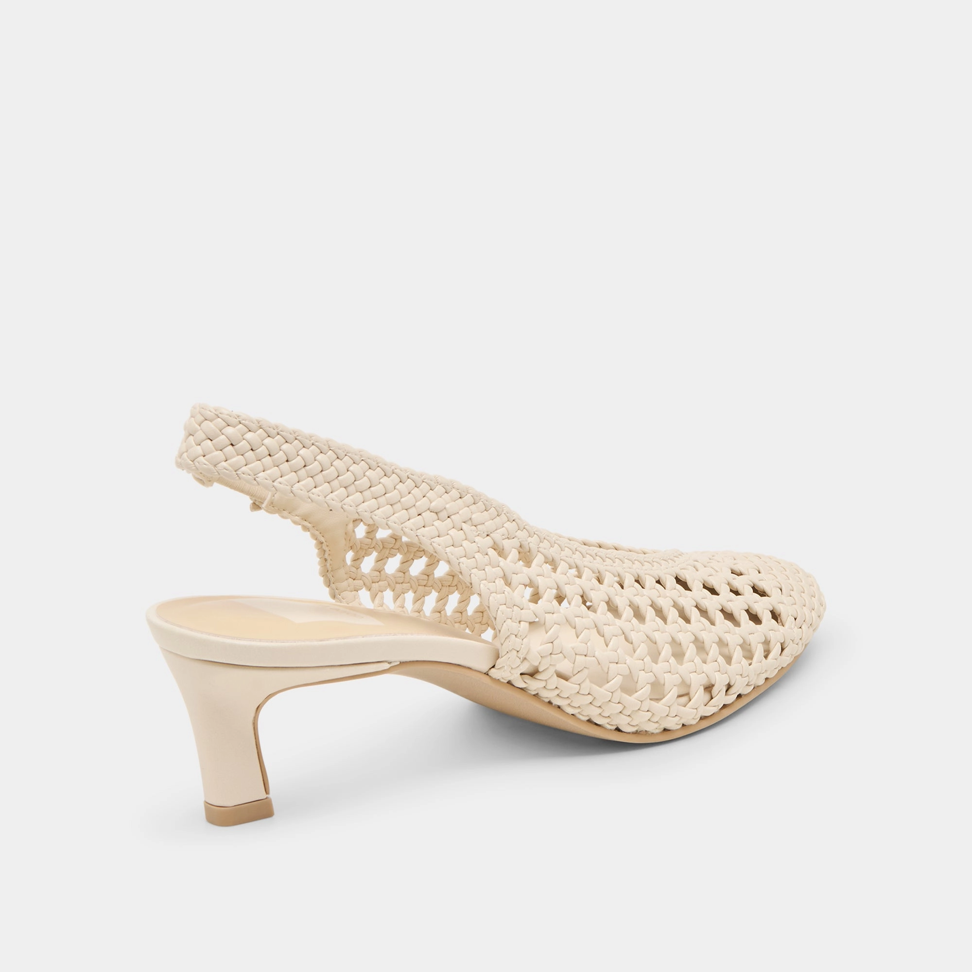 Sleek Booties FAWNE HEELS CREME WOVEN STELLA