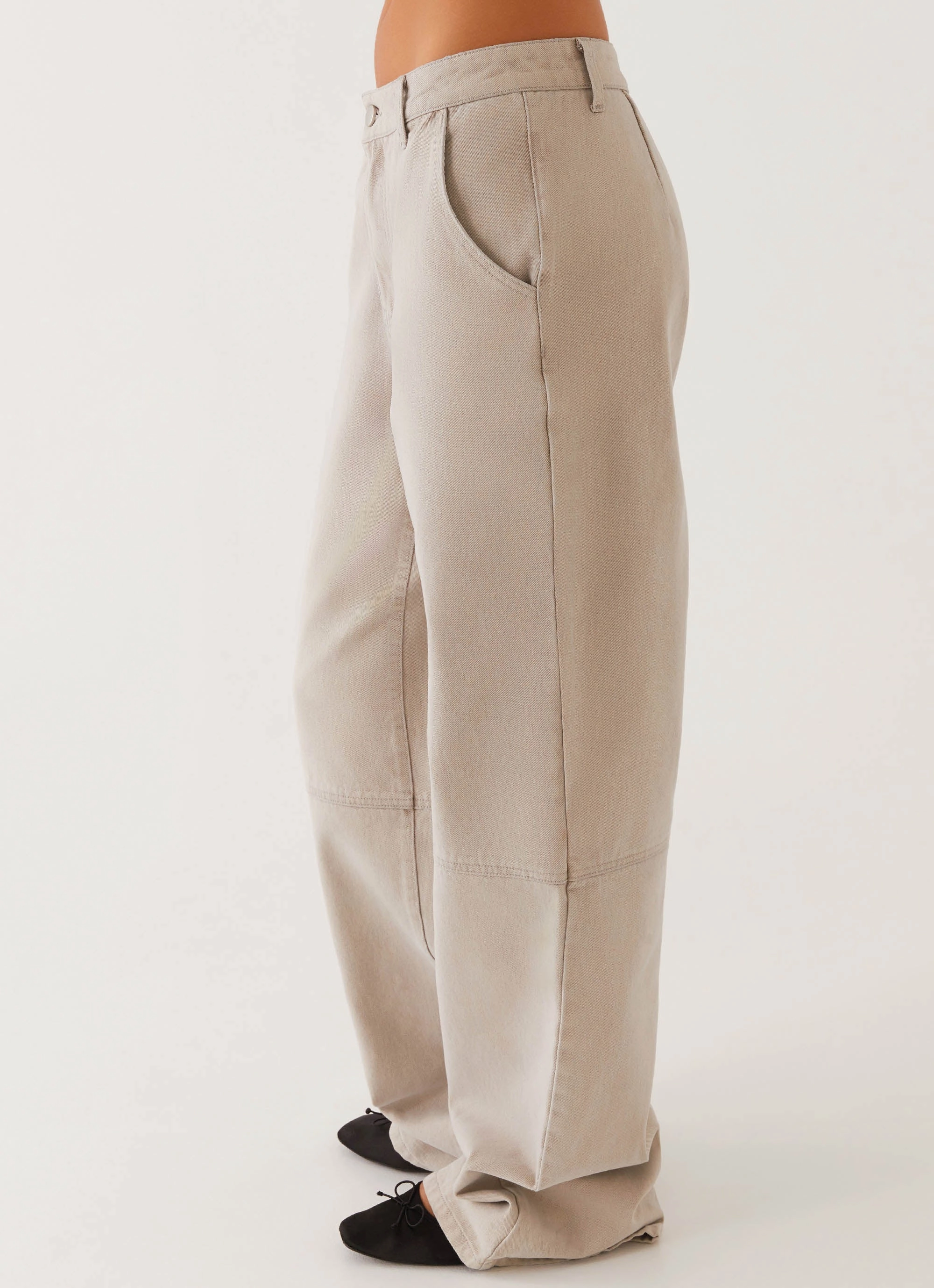 Fit Routine Milani Balloon Denim Jeans - Grey