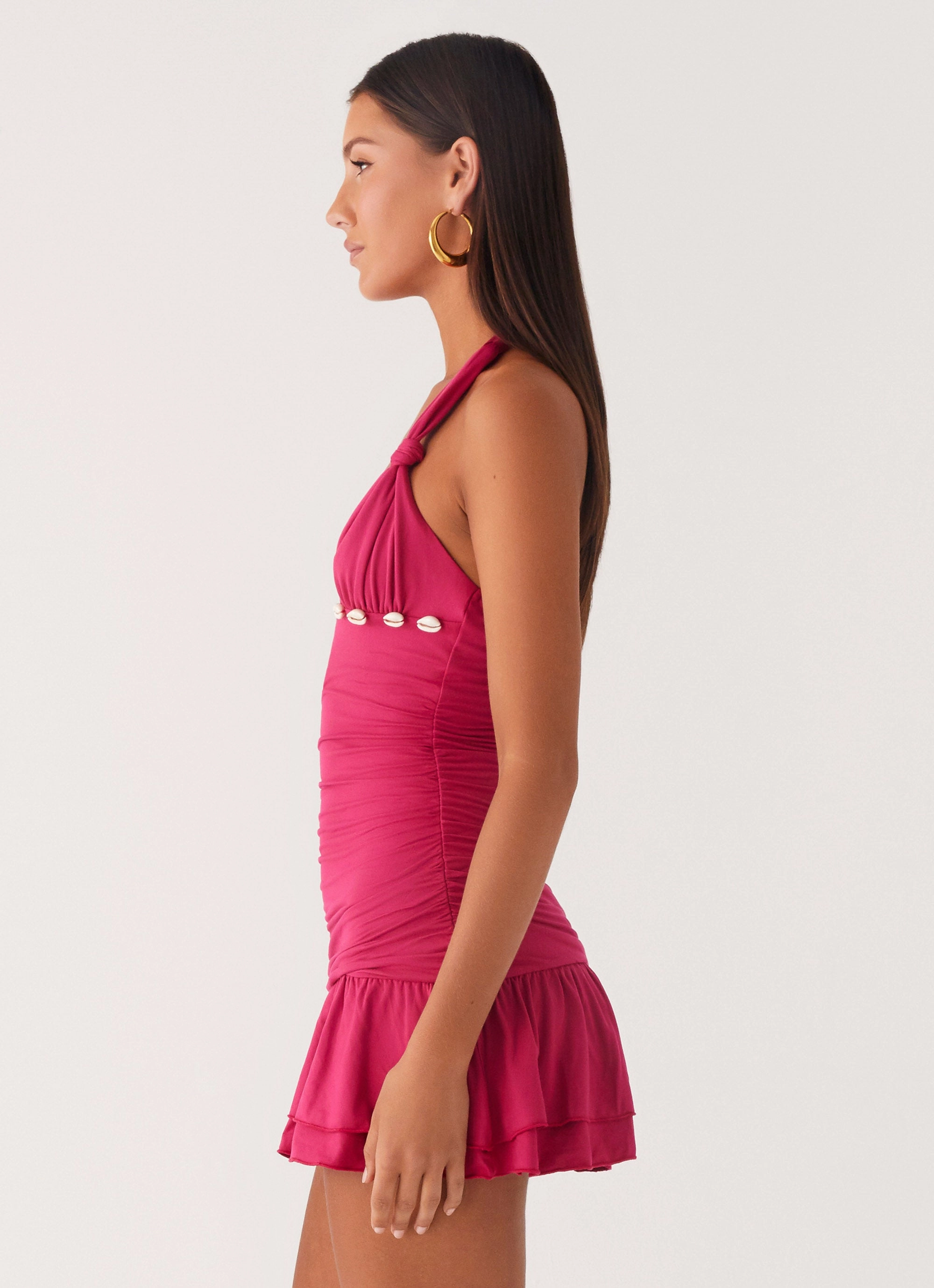Smart Fit Relax Feel Payback Shell Trim Mini Dress - Fuchsia
