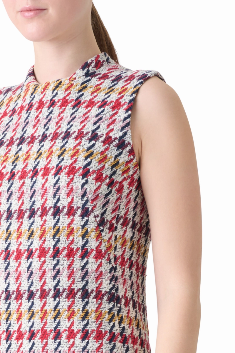 Fringed Tweed Sheath Dress Timeless and Comfortable Skin-friendly