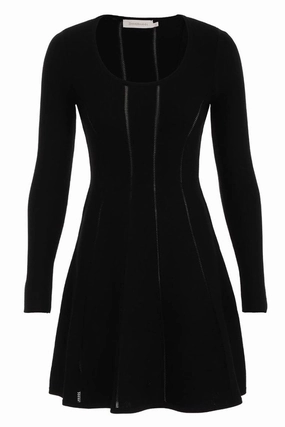 Shine Moment Luminosity Knit Panelled Mini Dress