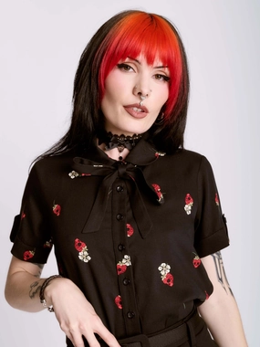 Strawberry Skull Academia Shirt Comfortable Shape