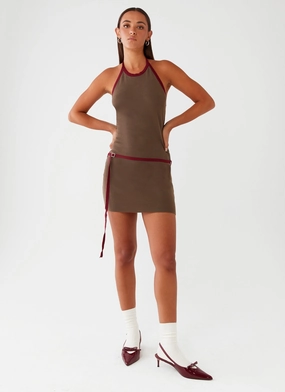 Fall Mood Casual Mode Ferne Mini Dress - Iron Grey