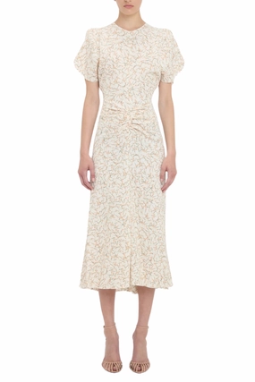 Sustainable-Lining Calm Movement Gathered Waist Midi Dress