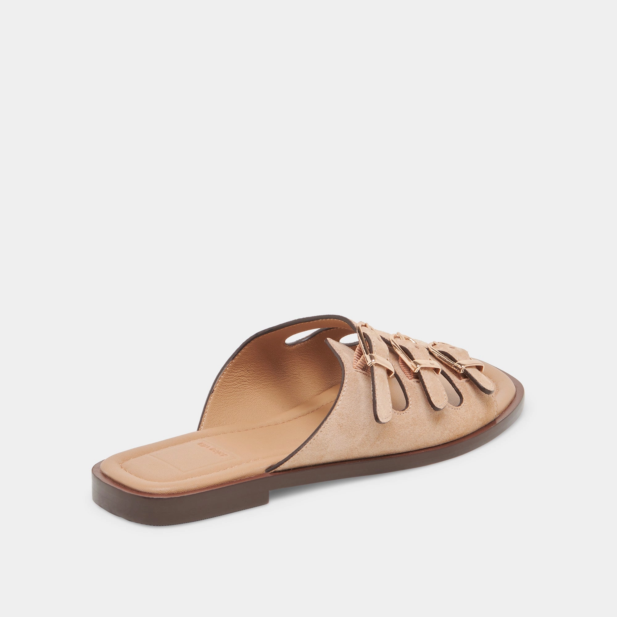 City Ready Toe Post Design FIN SANDALS TAN SUEDE