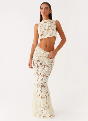 Fiorella Floret Maxi Skirt - Yellow Urban Fashion