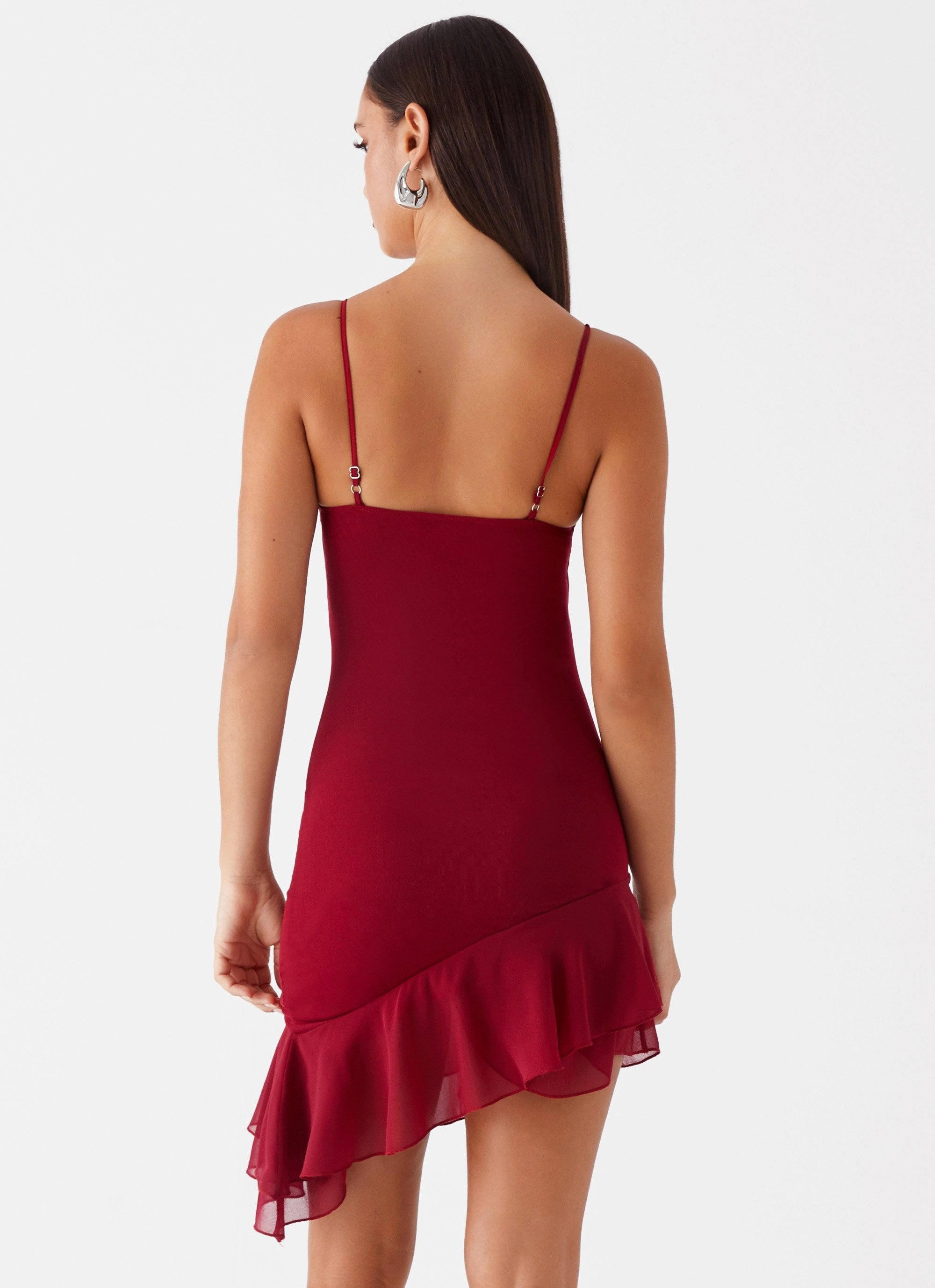 Urban Drape Mallory Mini Dress - Cherry Red