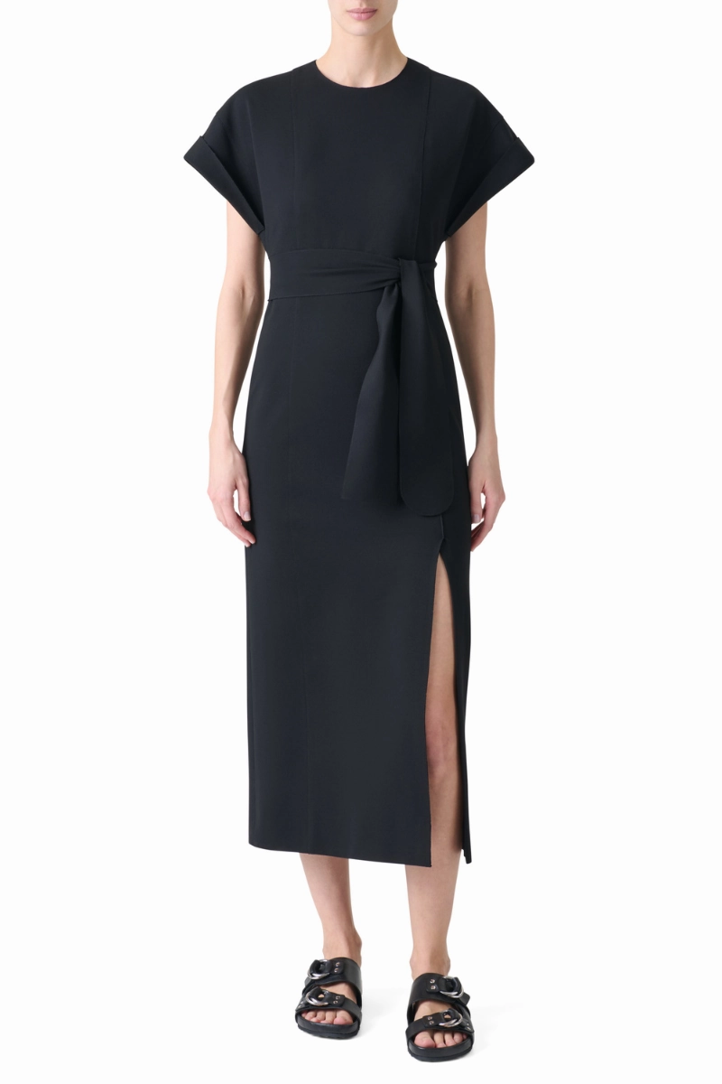 Romantic Hour Dressy Yet Comfortable Fitted Jersey Midi Dress