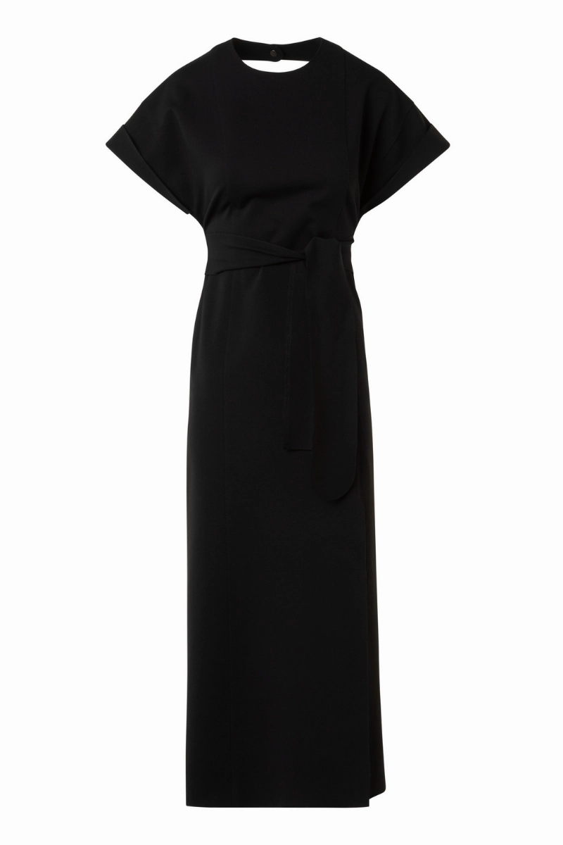 Relaxed fit wear Durable-Fabric Fitted Jersey Midi Dress
