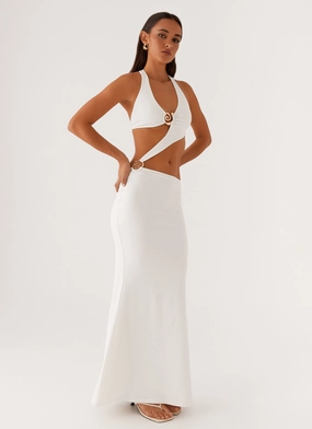 World Series Maxi Dress - White Comfortable Cut
