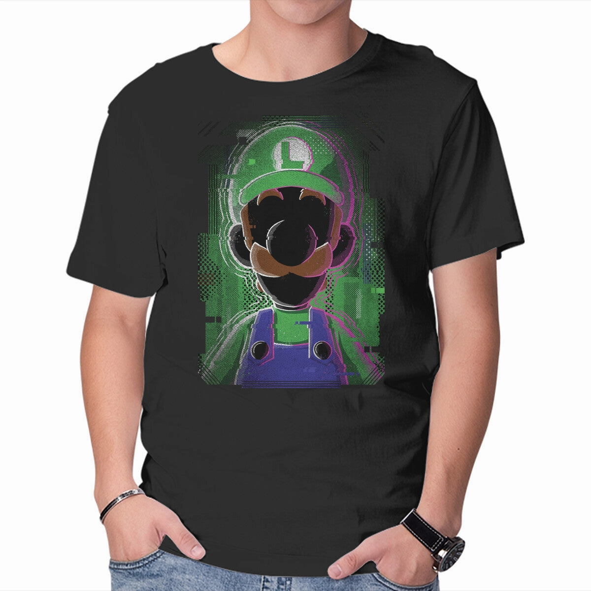 Luigi Glitch Pre Shrunk Cotton Lightweight Design