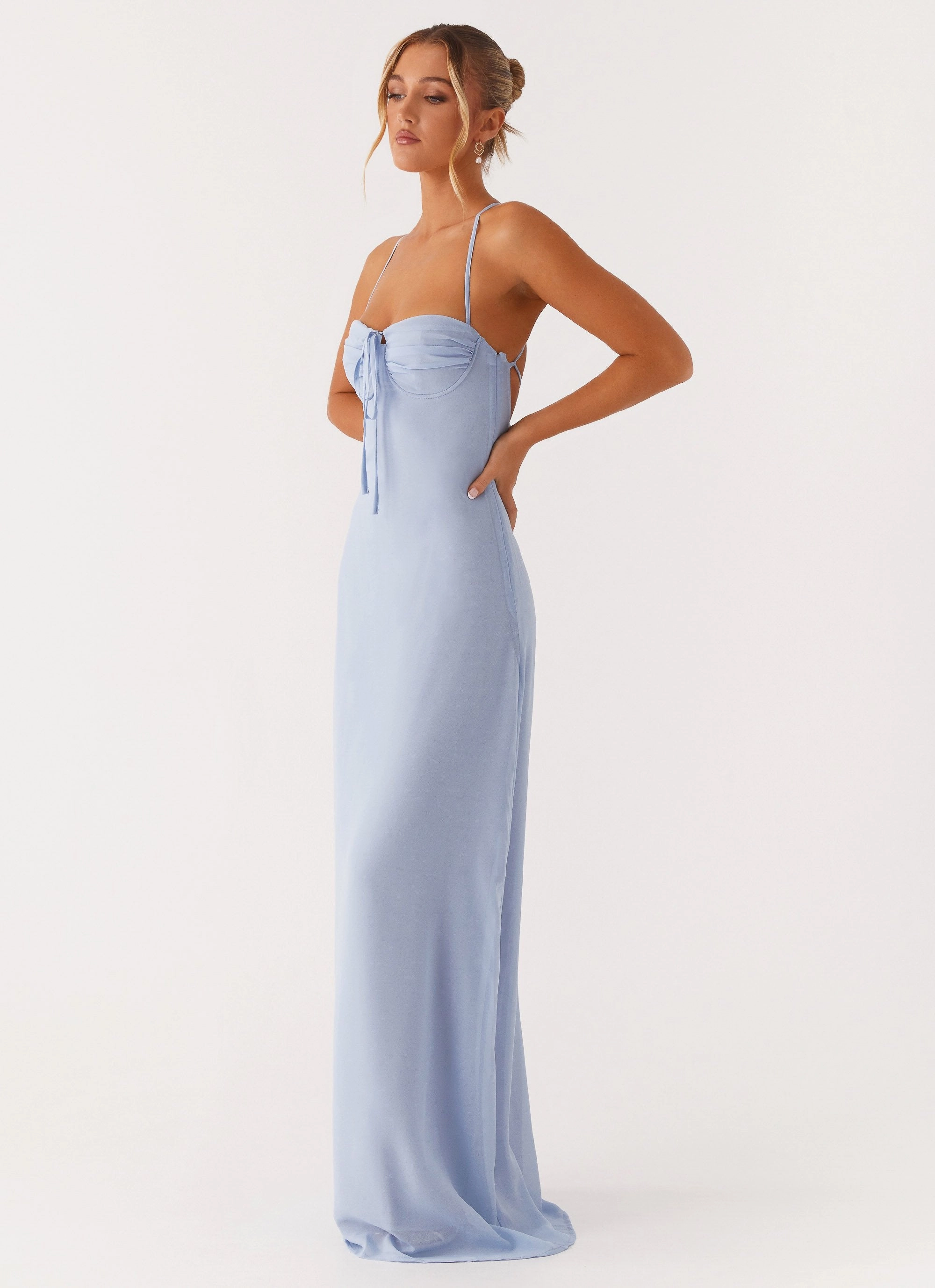 Aveline Bustier Maxi Dress - Blue Fashion Forward