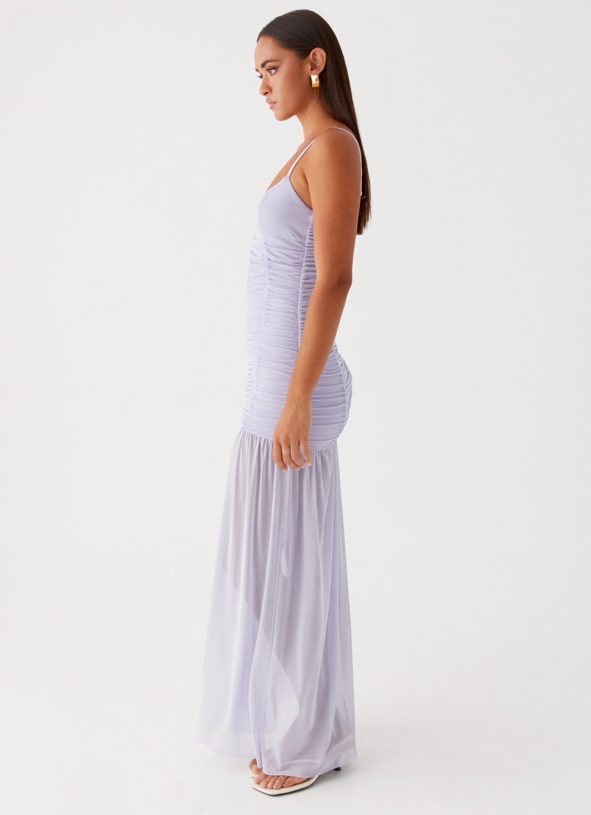 Perfect Layers Constance Mesh Maxi Dress - Lavender