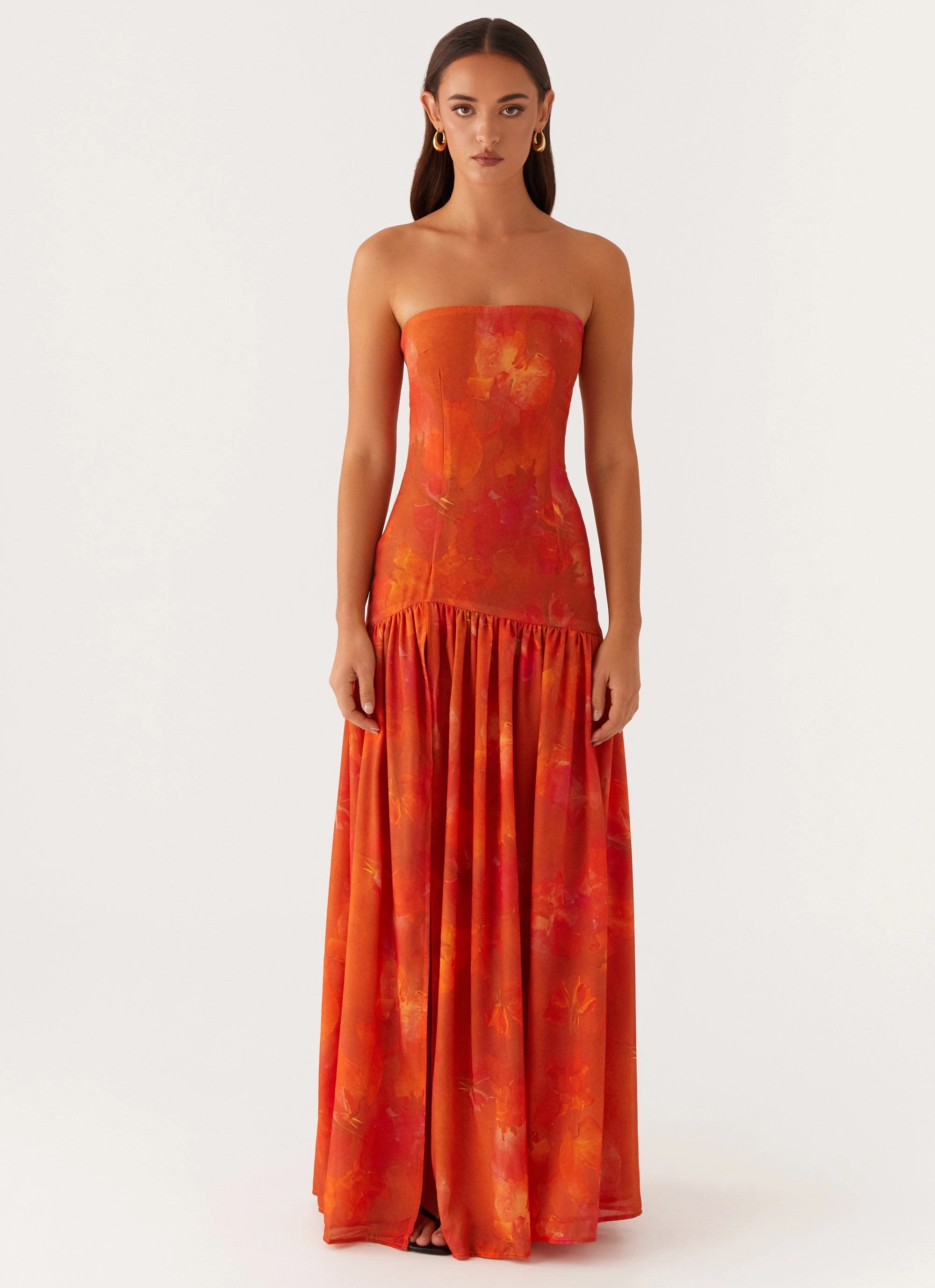 Eden Strapless Maxi Dress - Amber Stream Cut Soft and Smooth