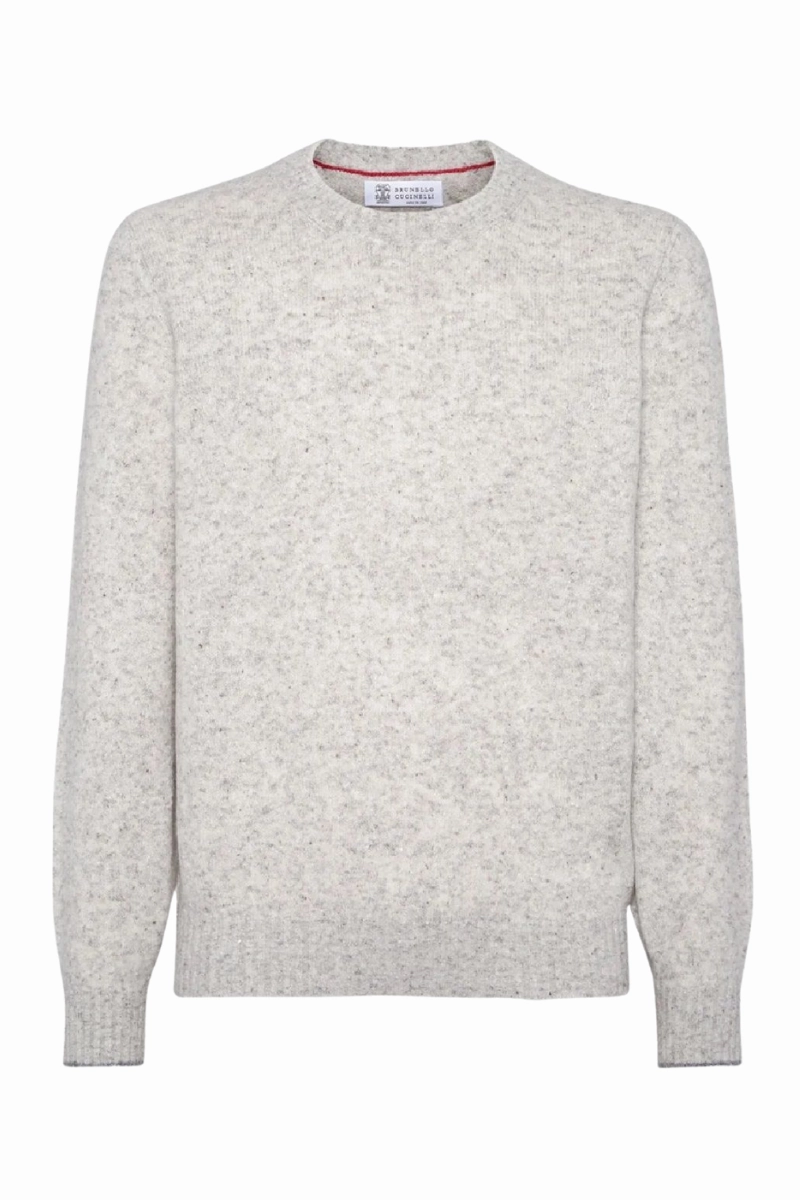 Flecked Crew Sweater Casual Layer Temperature Regulating Fibers