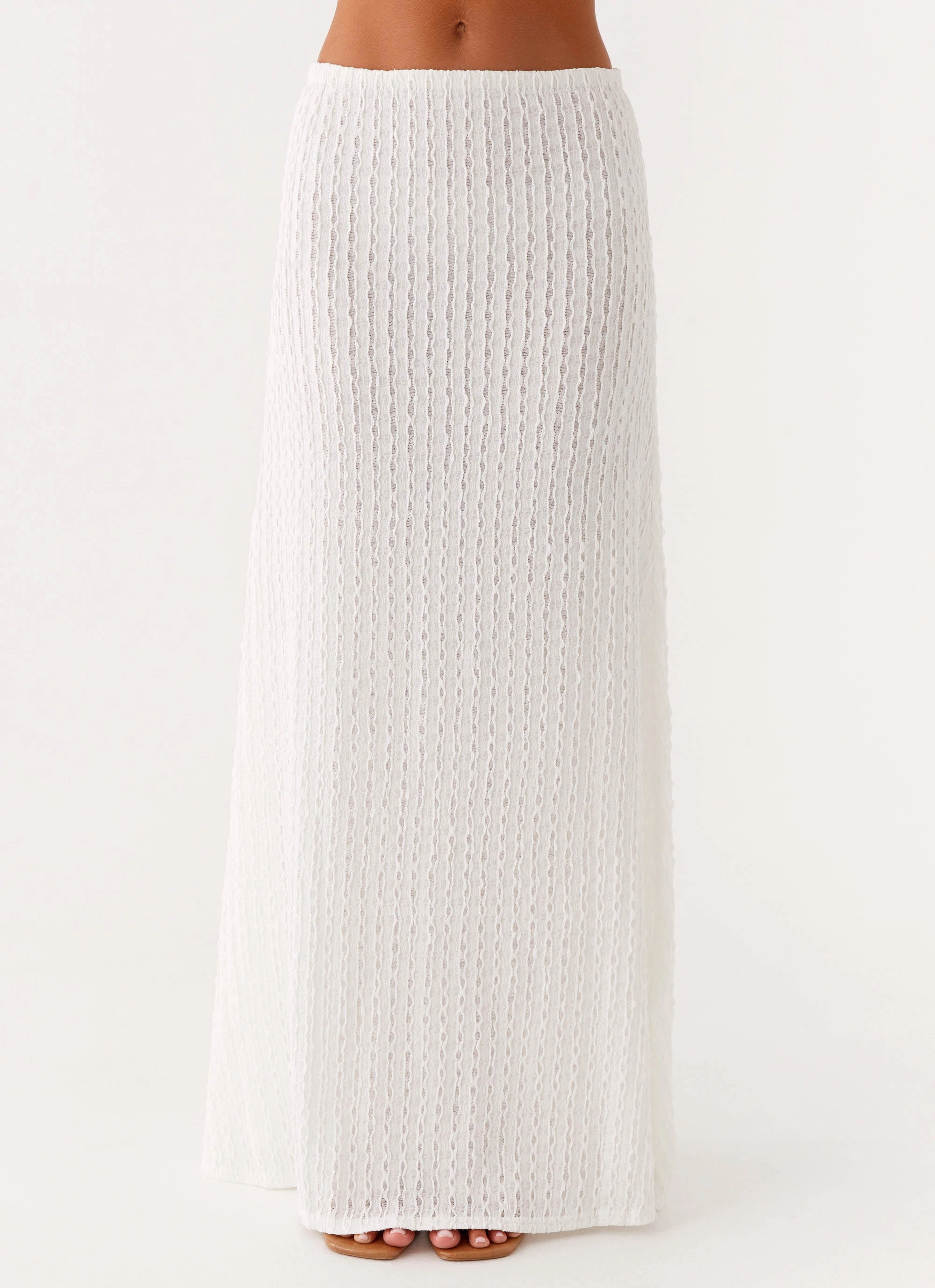 Simple Fashion Clovelly Maxi Skirt - White