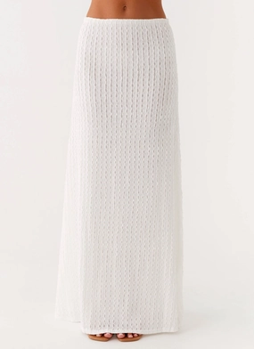 Simple Fashion Clovelly Maxi Skirt - White