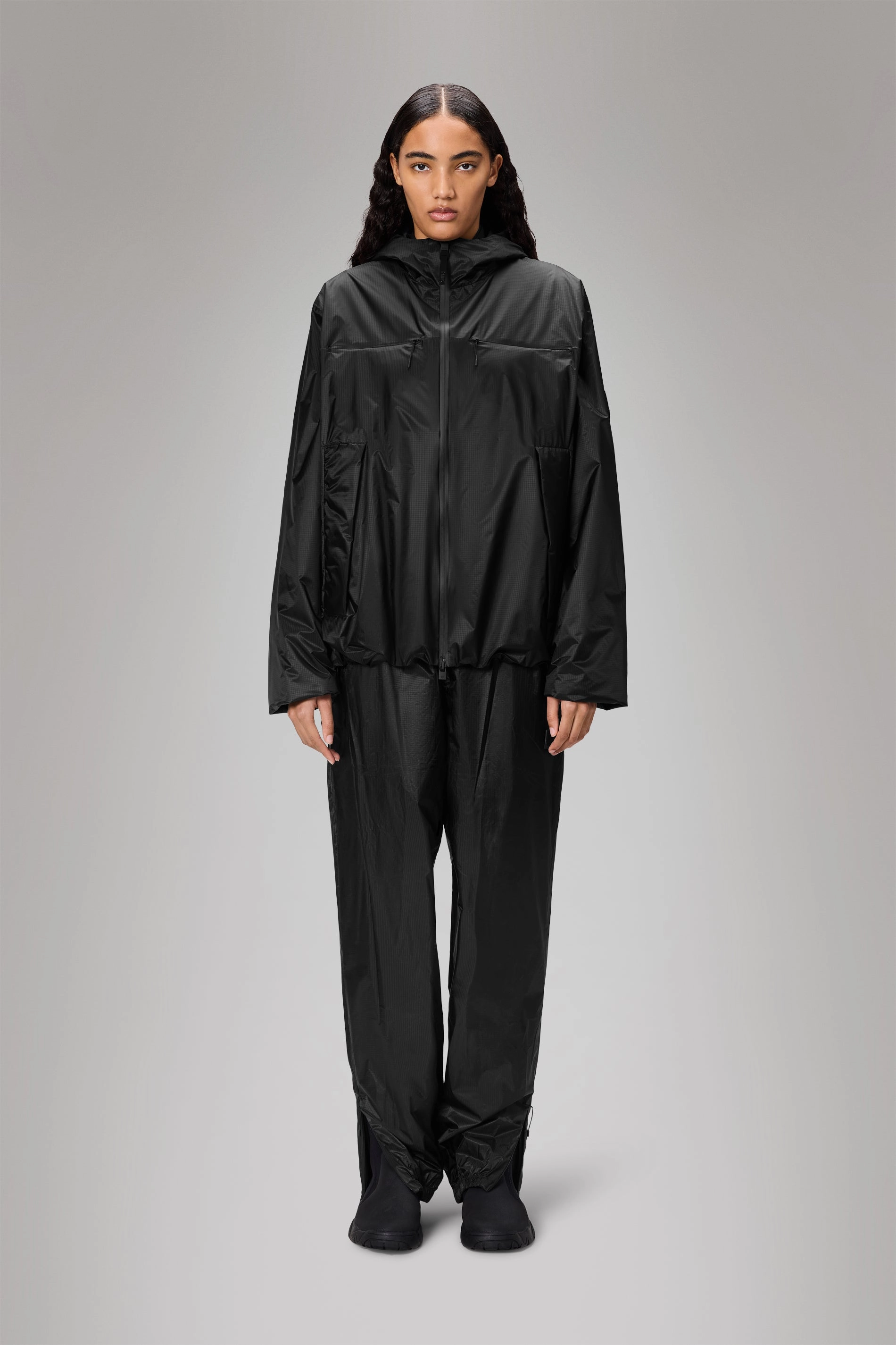 Layered Drape Thermo Regulating Kauto Insulated Pocket Jacket