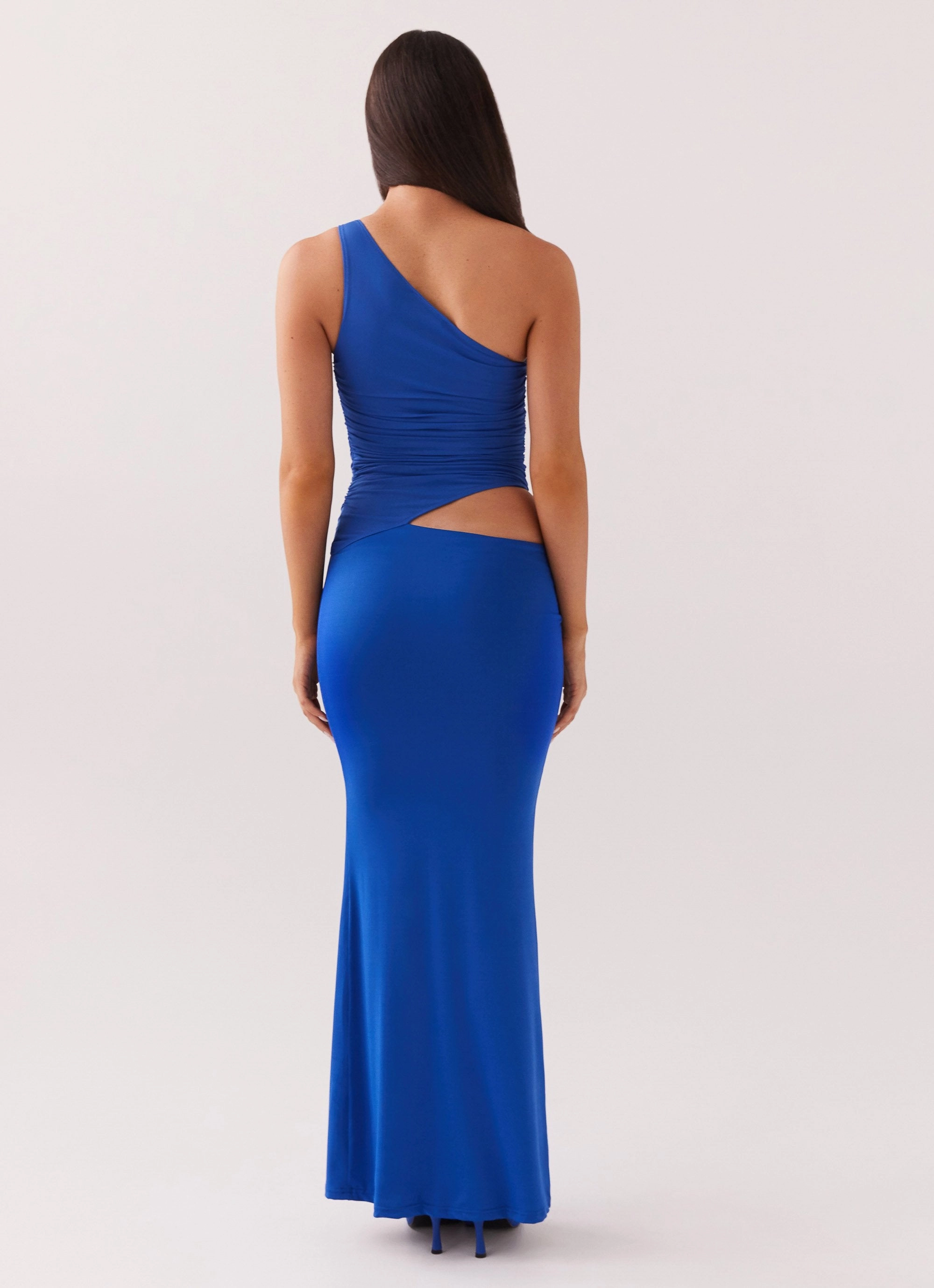 Subtle Motion Seranella One Shoulder Maxi Dress - Cobalt
