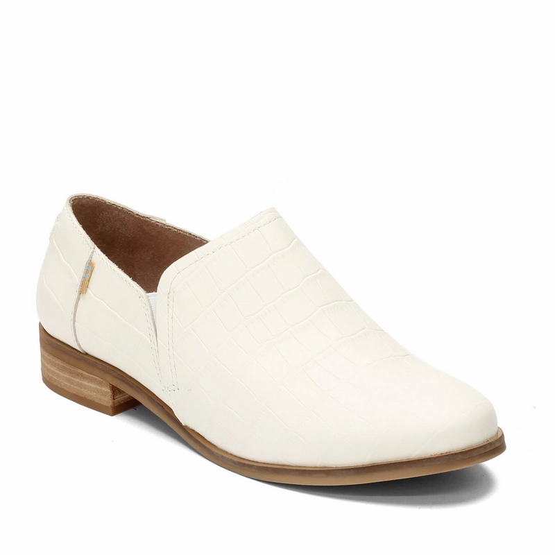 Toms Shaye Bootie in White Crocodile - Women's chemical-resistant Waterproof Adventure Journey