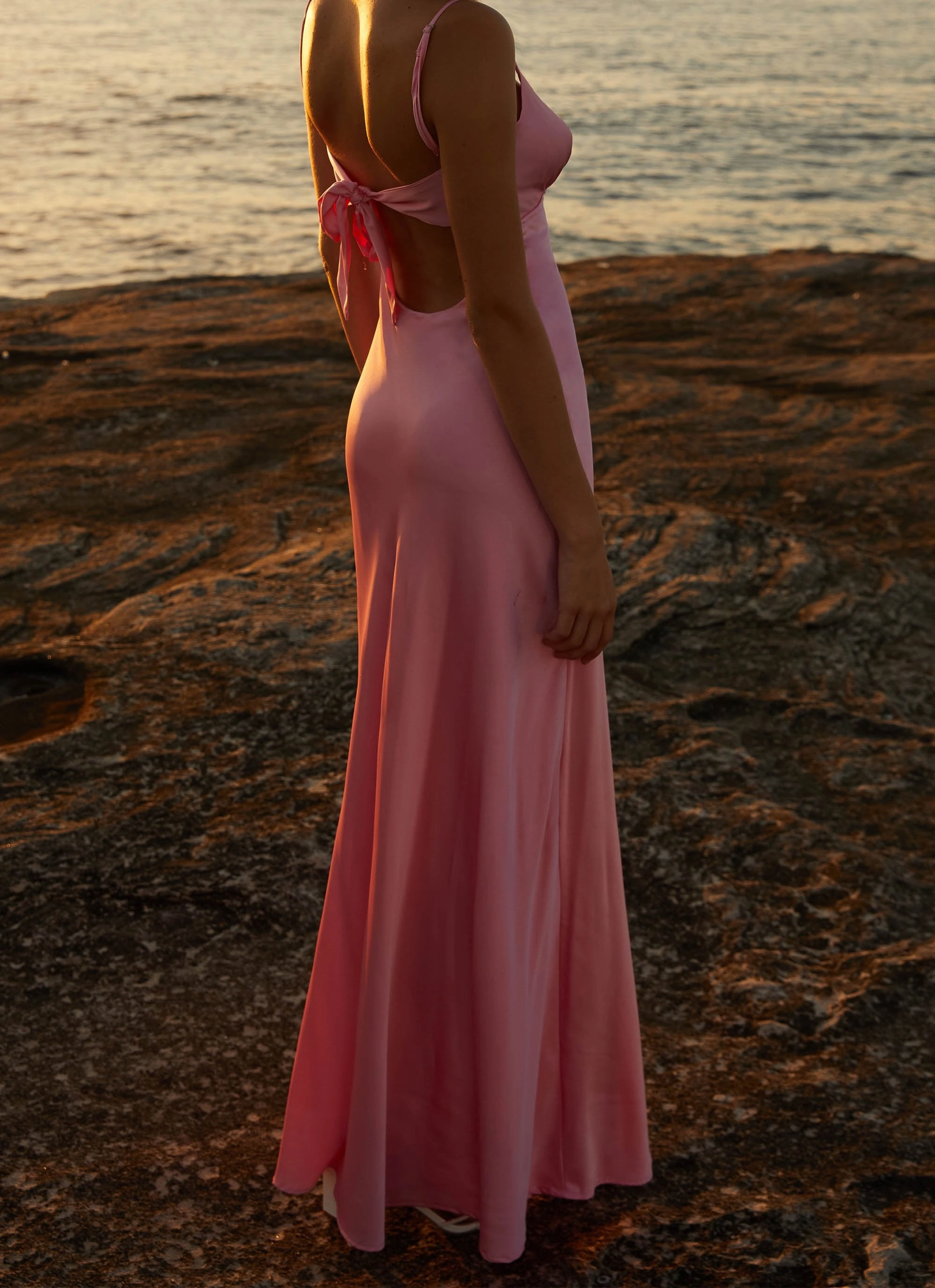 Flora Satin Maxi Dress - Candy Polished Motion