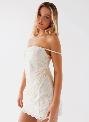 Knockout Mini Dress - White Skin Hug