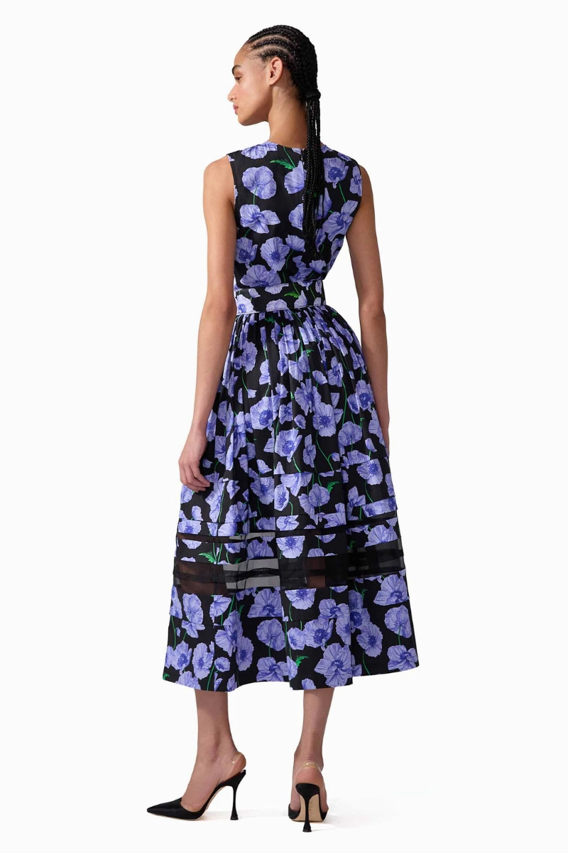 Low Maintenance Understated Glam Floral Print Midi Dress