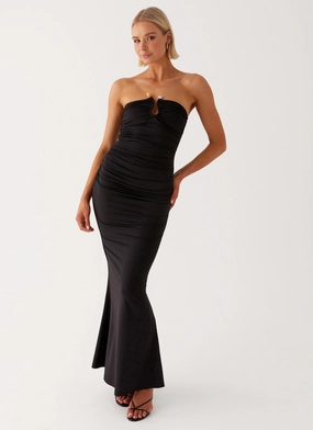 Rudy Maxi Dress - Black Chic Direction Elegant Layering