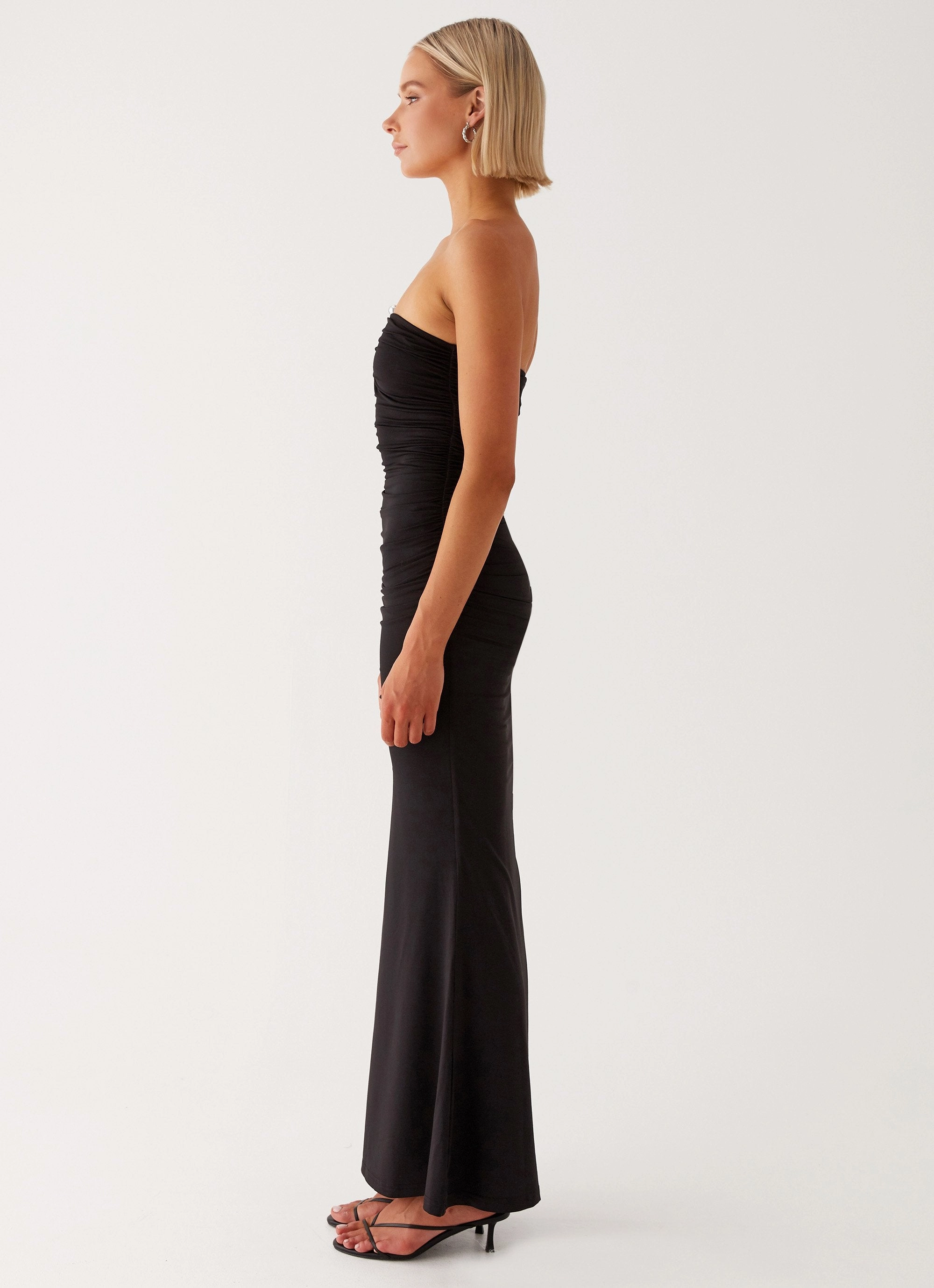 Bold Color Soft Contour Rudy Maxi Dress - Black