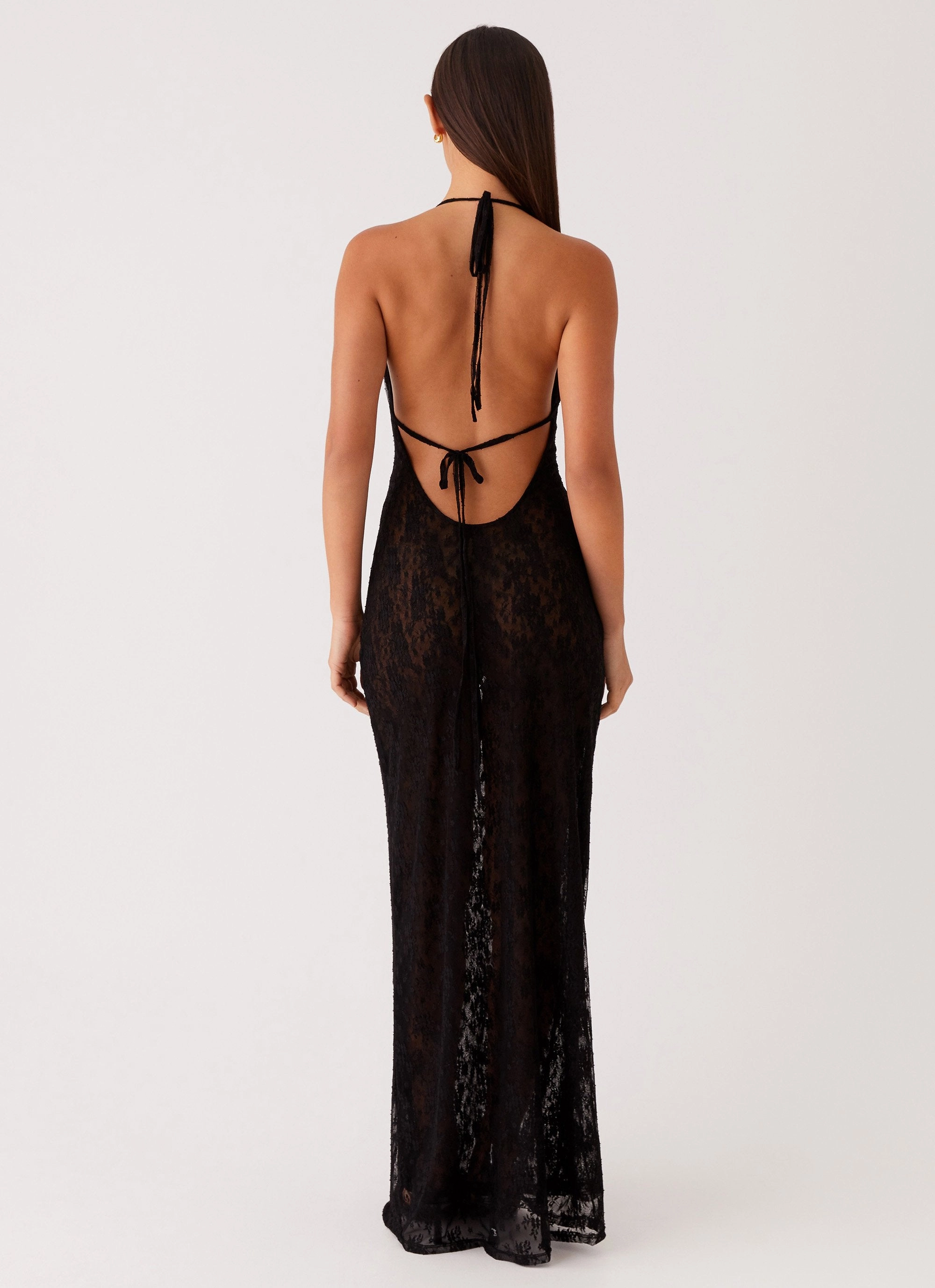 Champagne Coastline Maxi Dress - Black Functional Style Bright Feel