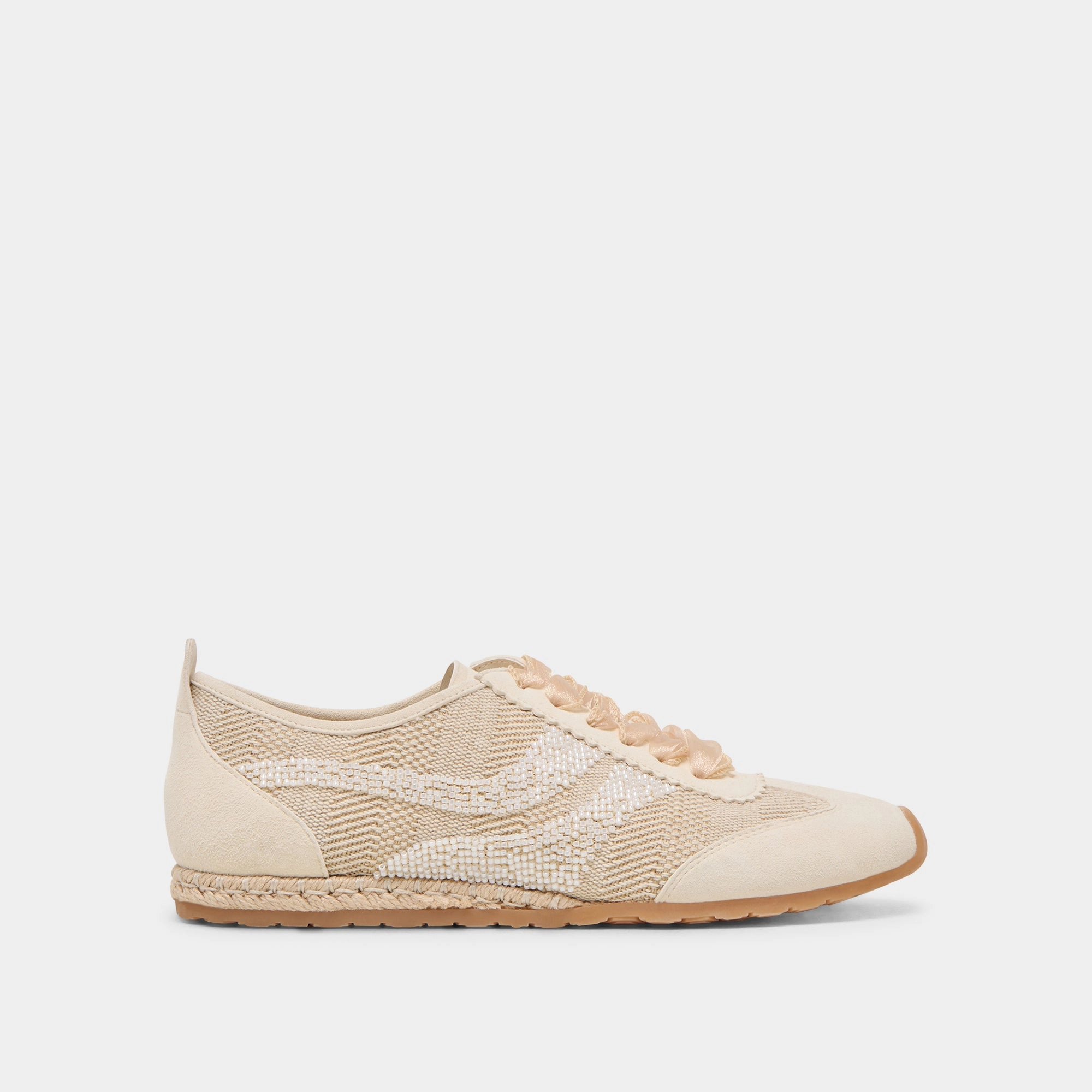 DREAM BEAD SNEAKERS NATURAL MULTI BURLAP Athletic Appeal