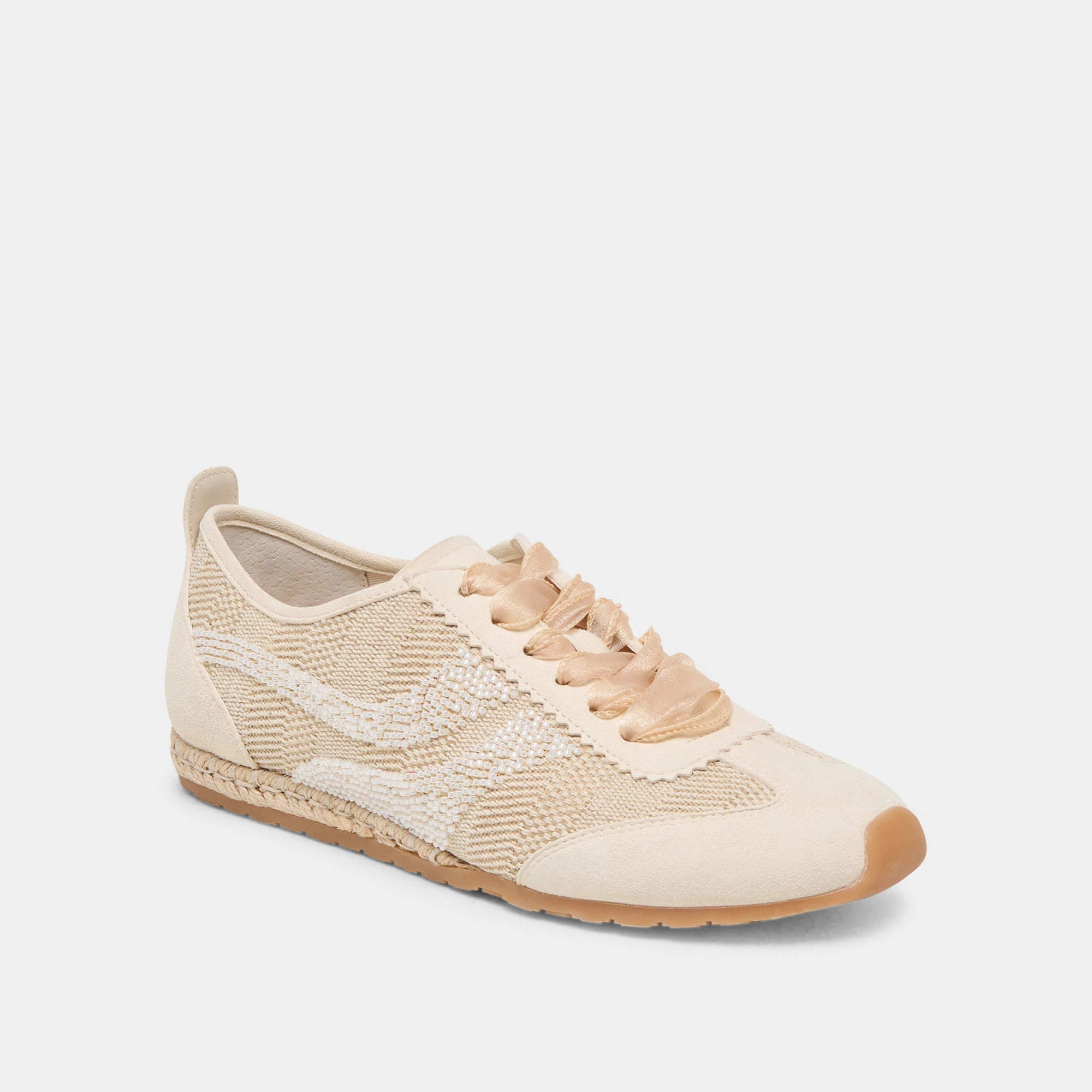 DREAM BEAD SNEAKERS NATURAL MULTI BURLAP Eco Friendly Foam