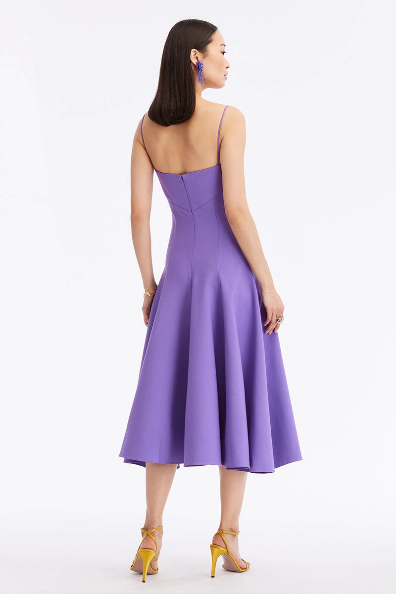 Cowl Neck Midi Dress Special-Occasion Fluid Shape