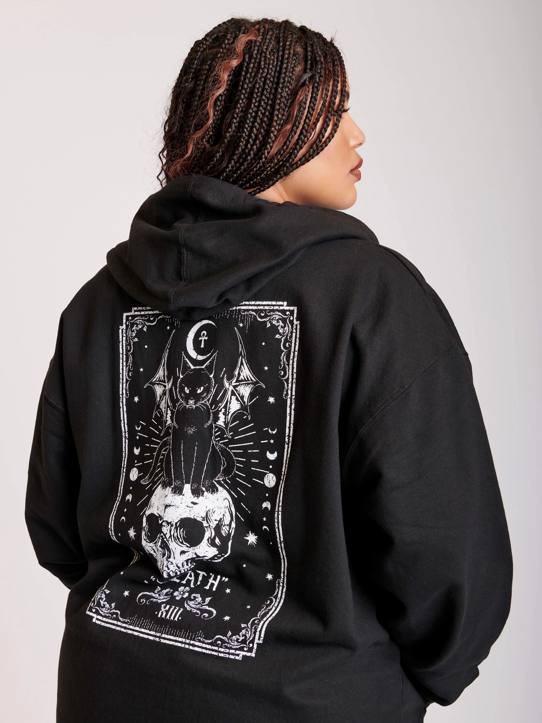 Bound Edges Death Tarot Zip Up Hoodie