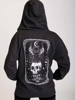 Death Tarot Zip Up Hoodie CollapsibleFrame